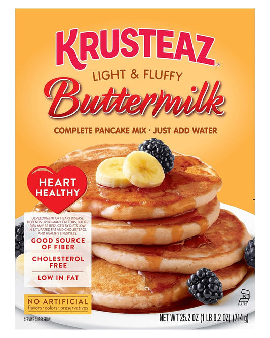 Krusteaz Heart Healthy Buttermilk Pancake Mix, 25.2 oz (Pack of 1)
