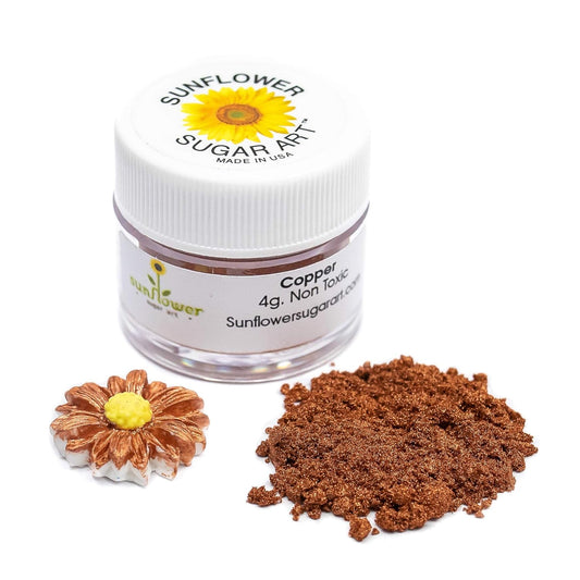 Copper Edible Luster Dust | 6 Grams Food Grade Cake Dust Shimmer Powdered, Edible Metallic Powder Food Coloring for Cake Decorating, Chocolates, Fondant, Drinks, Painting, Vegan