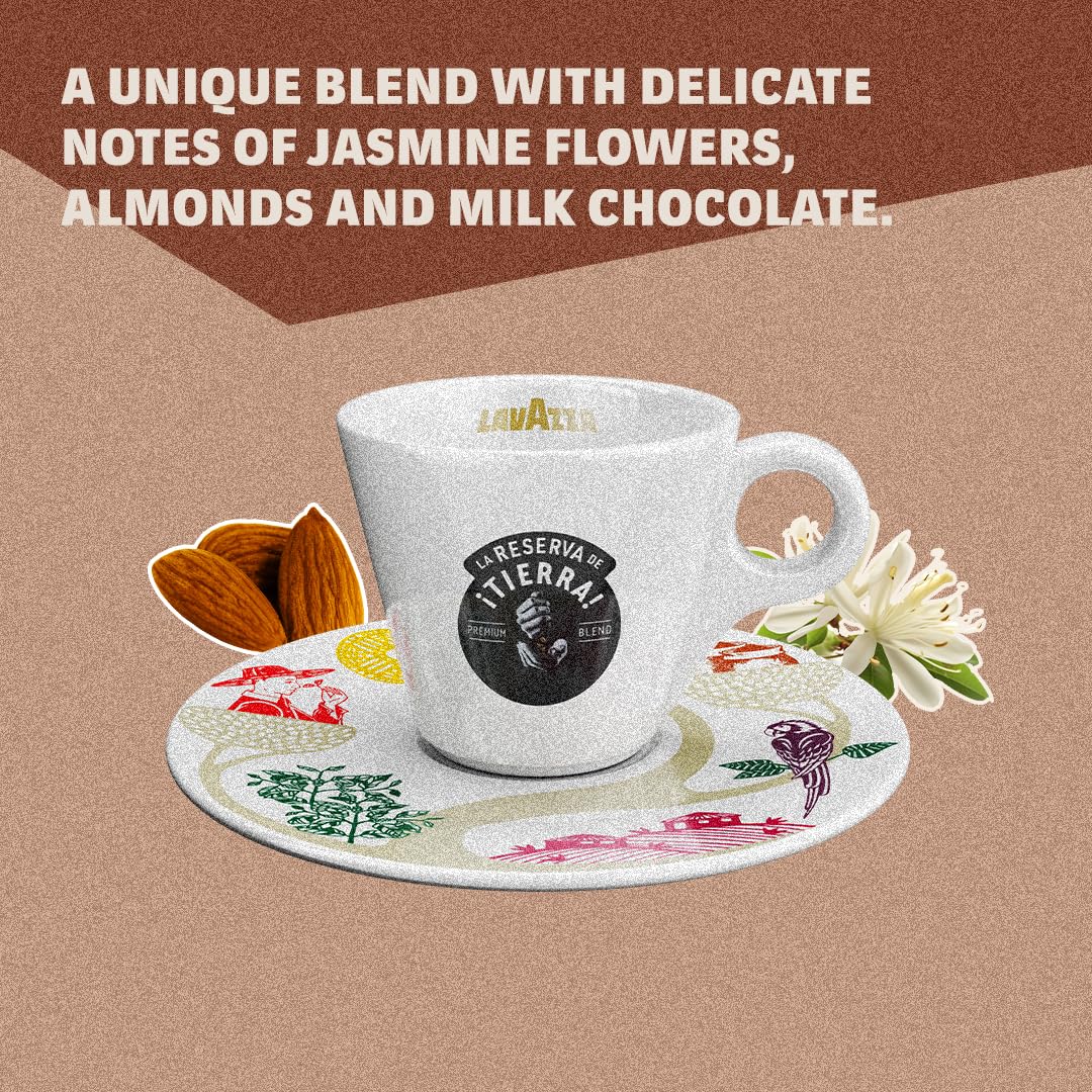 Lavazza Tierra! Selection Whole Bean Coffee Blend, Medium Roast, 2.2LB Bag , 100% Arabica, Rainforest Alliance Certified, sustainably grow