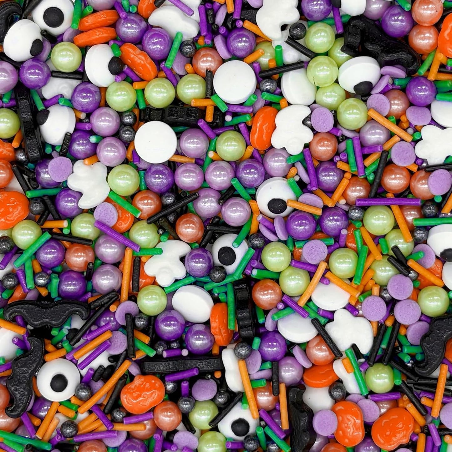 Dynastang Pumpkins & Ghosts & Eyes Sprinkles Halloween Edible Eyes Cake Decoration Cupcake Toppers Cookie Decorating Perfect for Cakes, Cupcakes, Desserts Toppings 3OZ