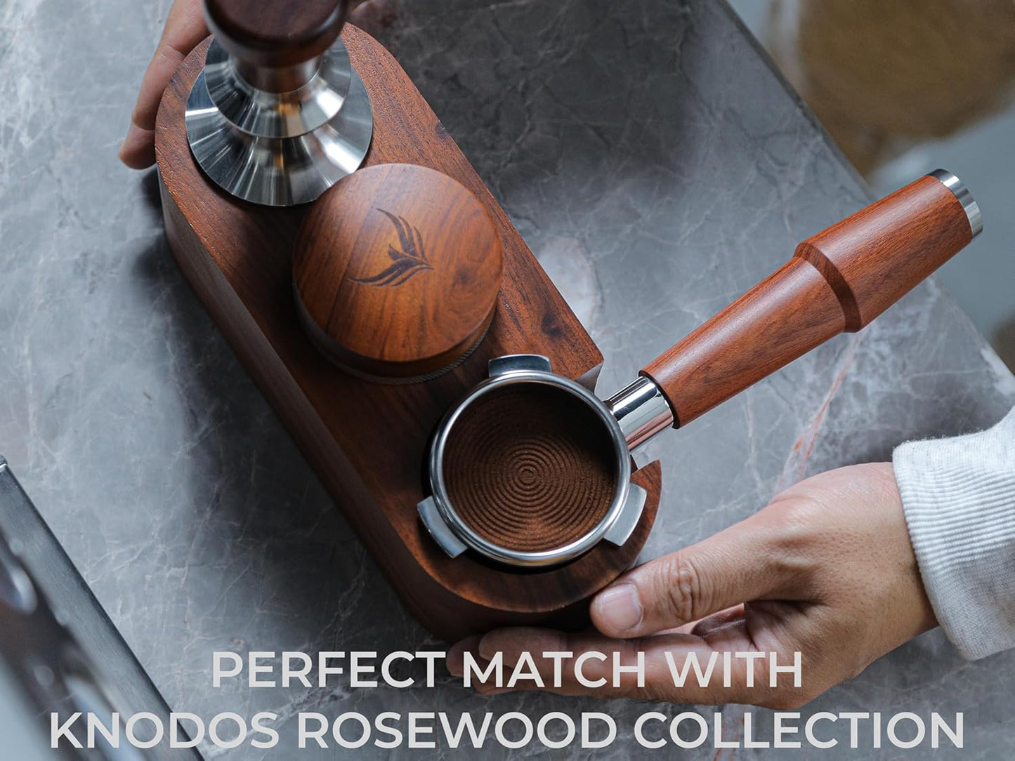 51.5mm Espresso Distribution Tool for La Pavoni Post Millenium Models Wooden Coffee Distributor Adjustable Depth Stainless Steel Espresso Leveler