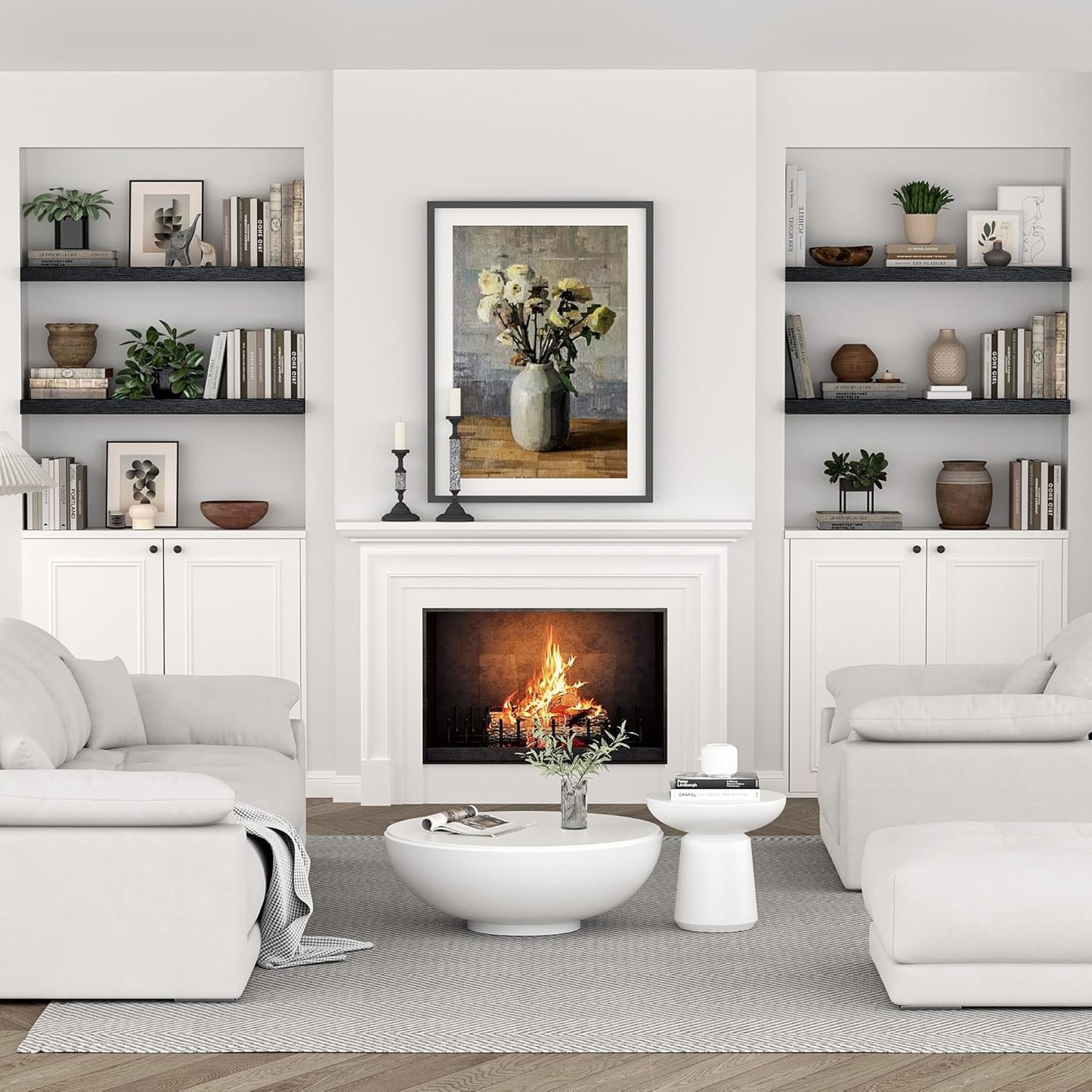 Vivelove Single Floating Shelves 36 inch Long, Large 10 in Deep Wall Shelves Heavy Duty 70 lbs for Bedroom, Bathroom, Living Room, Kitchen, Office, Modern Shelf Home Decor, Set of 1, Black