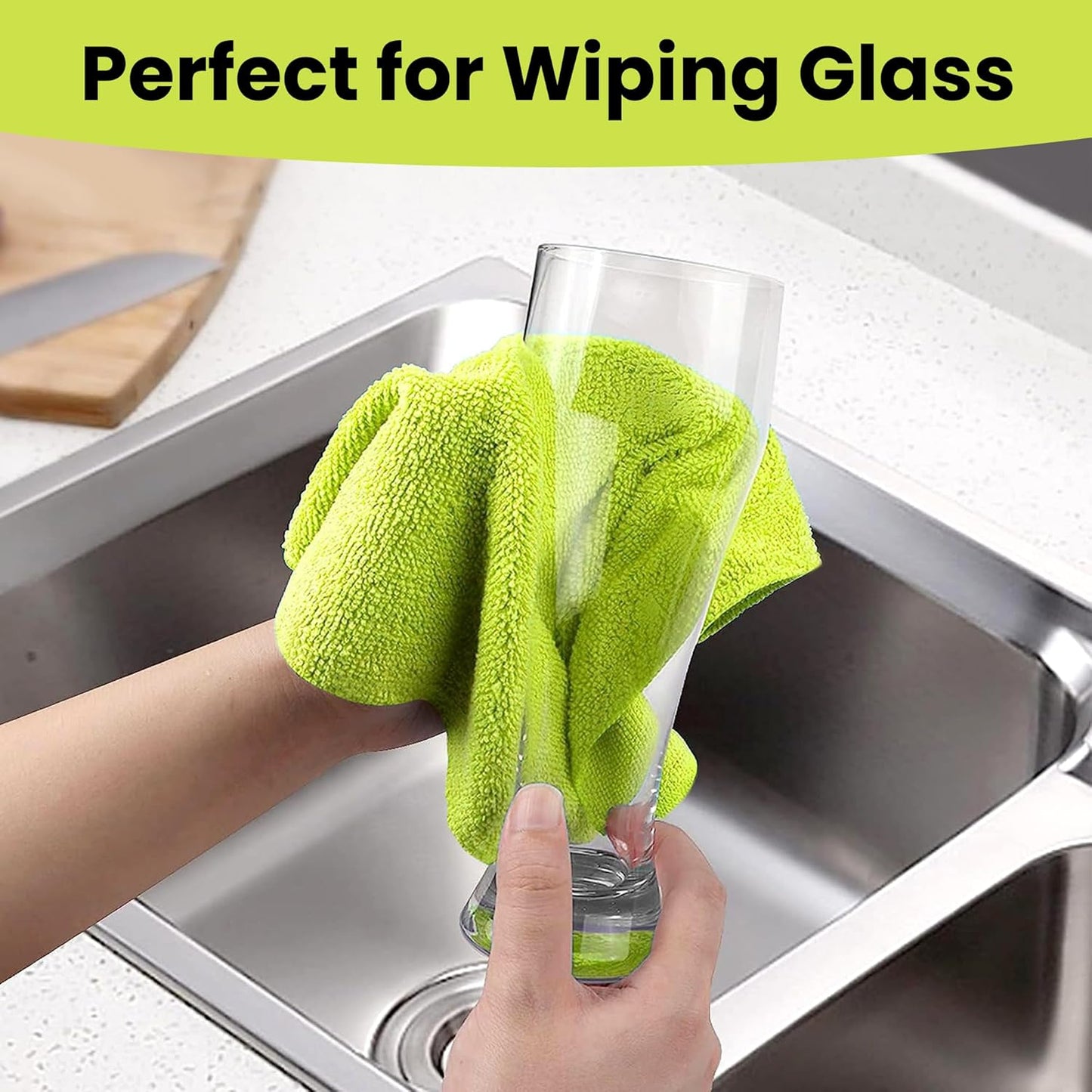 Microfiber Cleaning Cloths 15pcs (Dispenser Box), 11.8 * 9in, Cleaning Towels, Ultra Absorbent, Reusable and Washable