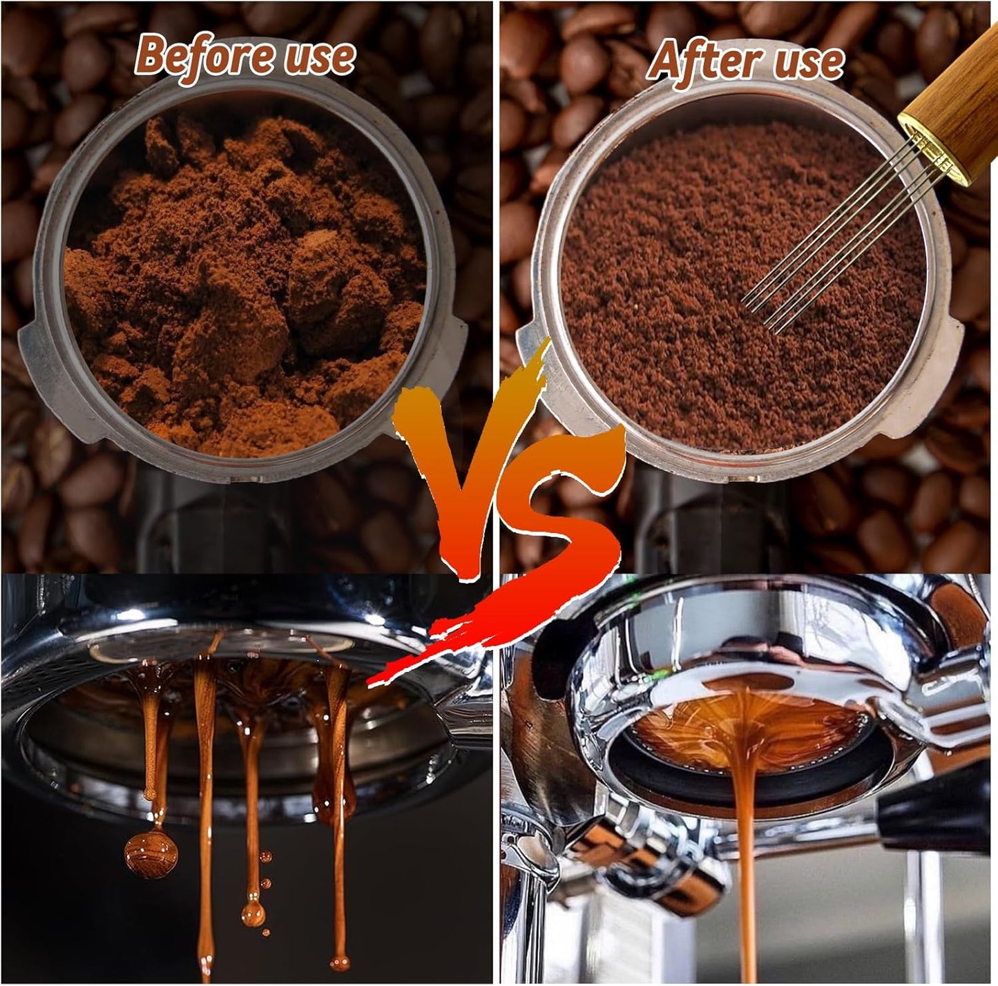 22 PCS Coffee Espresso Tamper Set, 51mm Espresso Accessories with Espresso Tamper, WDT Tool, Coffee Stirrer, Frothing Pitcher, Latte Art Pen, Tamper Mat, Coffee Stencils for Espresso Machine