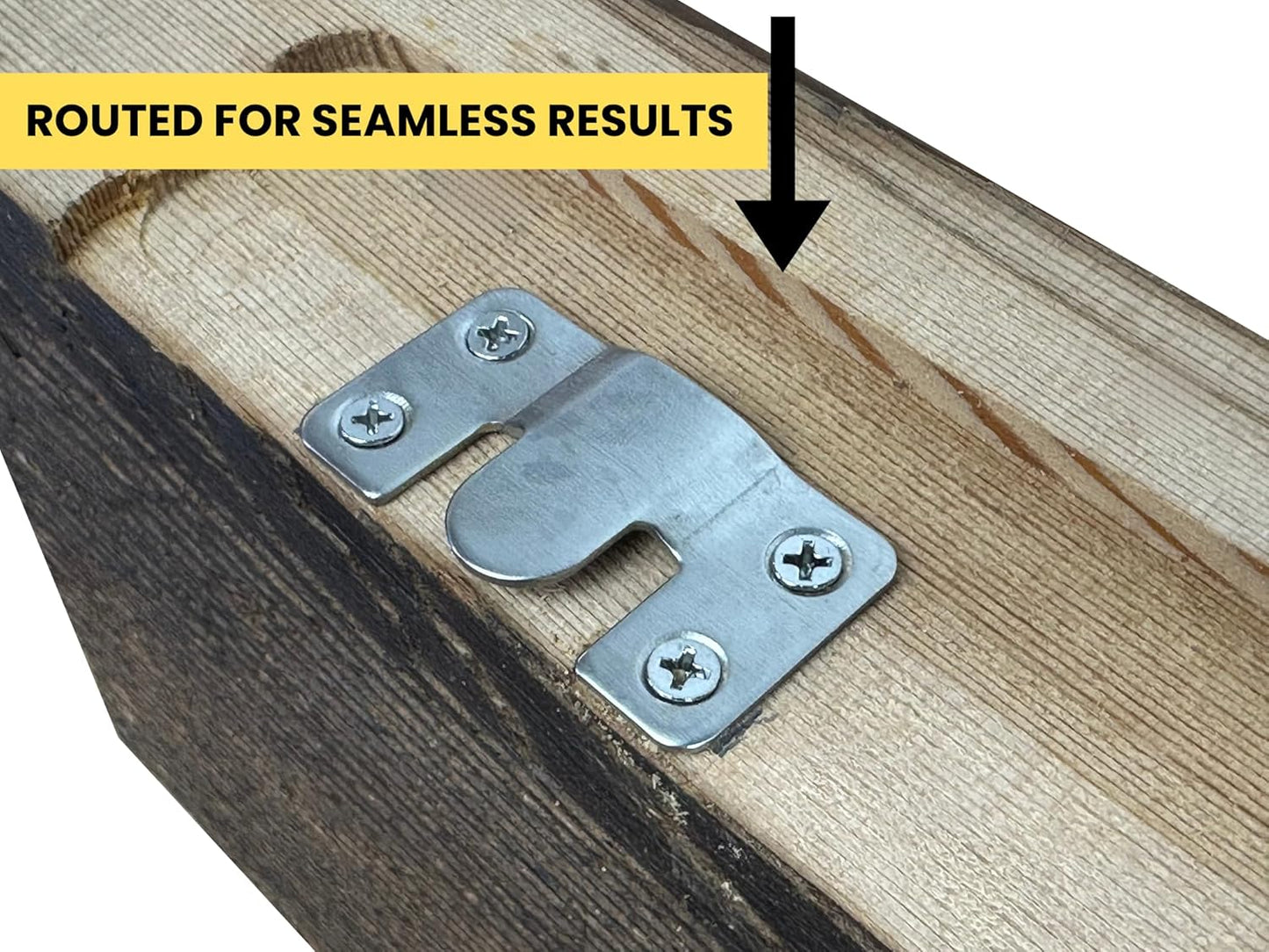 Modern Timber Craft Reclaimed Wood Floating Wall Shelf | Solid Rustic American Barnwood, Floating Shelf Brackets | 2.75" Thickness | 36" L x 8" D, Early American, Planed and Sanded, 2 Pack