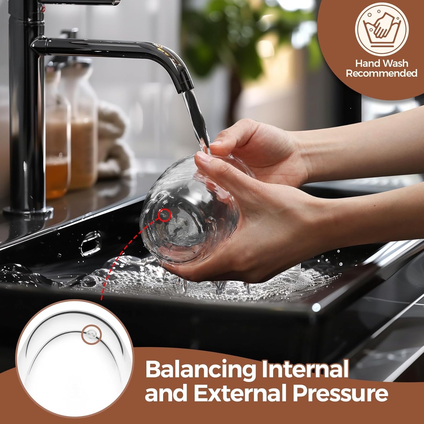 ComSaf Glass Coffee Mugs Set of 6, Double Wall Insulated Thermal Cups 12oz, Clear Glass Coffee Cup for Tea/Juice/Milk, Latte Cappucino Espresso mug Glassware Gift for Christmas Birthday