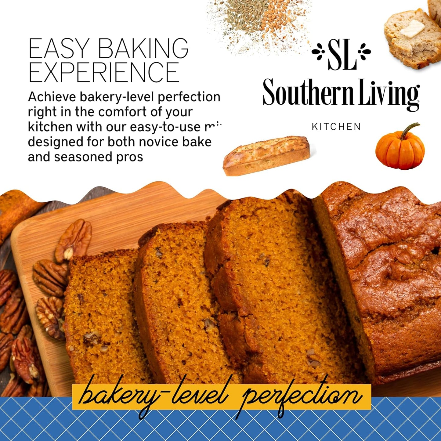 Southern Living Gourmet Pumpkin Bread Mix, Easy-to-Bake Delight, Perfect for Potlucks, Fall Dessert, Pumpkin Bread Mix, 1 Mix