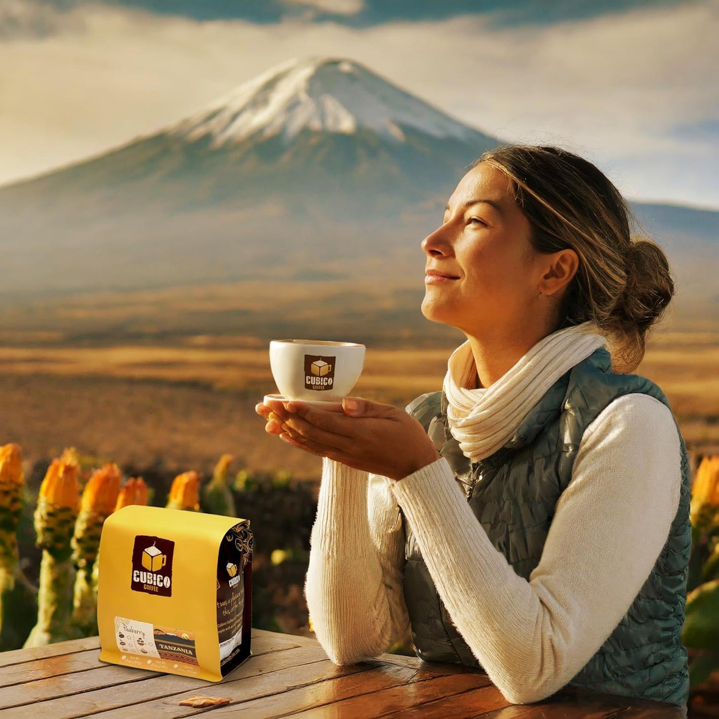 Tanzanian Peaberry Coffee, Single Serve Coffee Pods, Premium Tanzania Peaberry Single Origin Fresh Roasted Coffee | K-Cup Compatible Brewers | Cubico Coffee | 10 Count