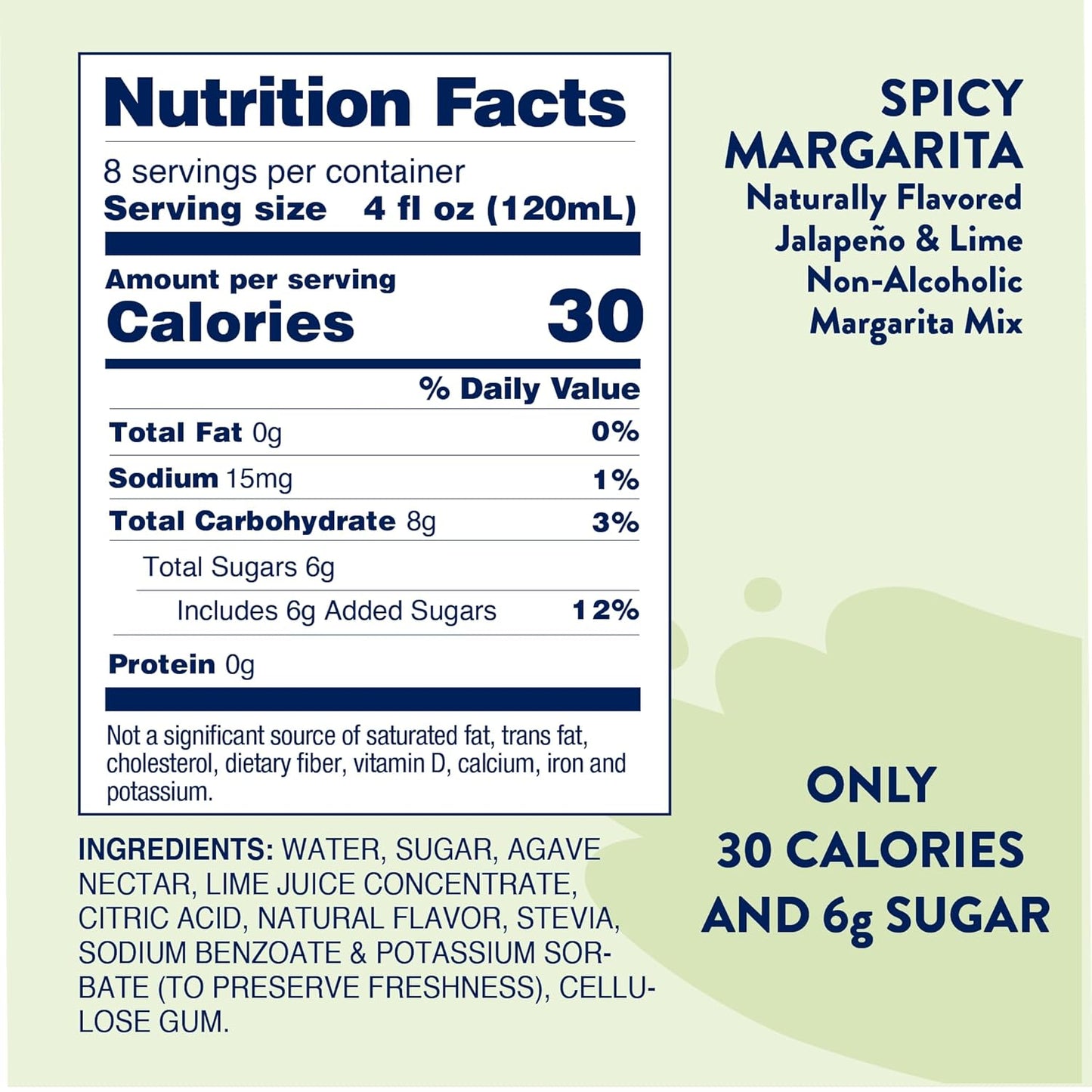 Jordan's Skinny Syrups Sugar Free Syrup, Naturally Sweetened Spicy Margarita Mix Syrup, 32 oz, Low Calorie Flavoring, Protein Shake, Cocktail & More, Gluten Free, Keto Friendly