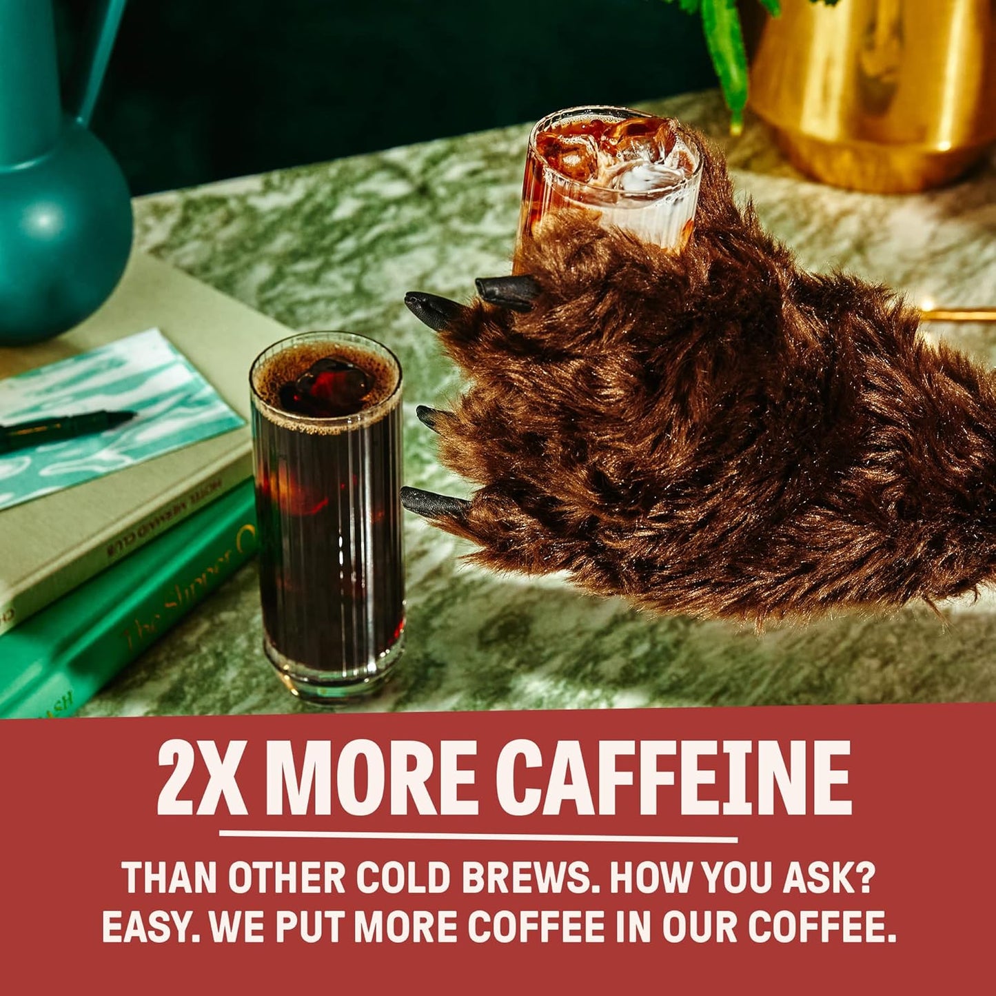 Wandering Bear Organic Mocha Cold Brew Coffee, 32 fl oz, 3 pack - Extra Strong, Bold, Smooth, Unsweetened, Shelf-Stable, Ready to Drink, Gluten Free, & Vegan, Iced Cold Brewed Coffee Drinks