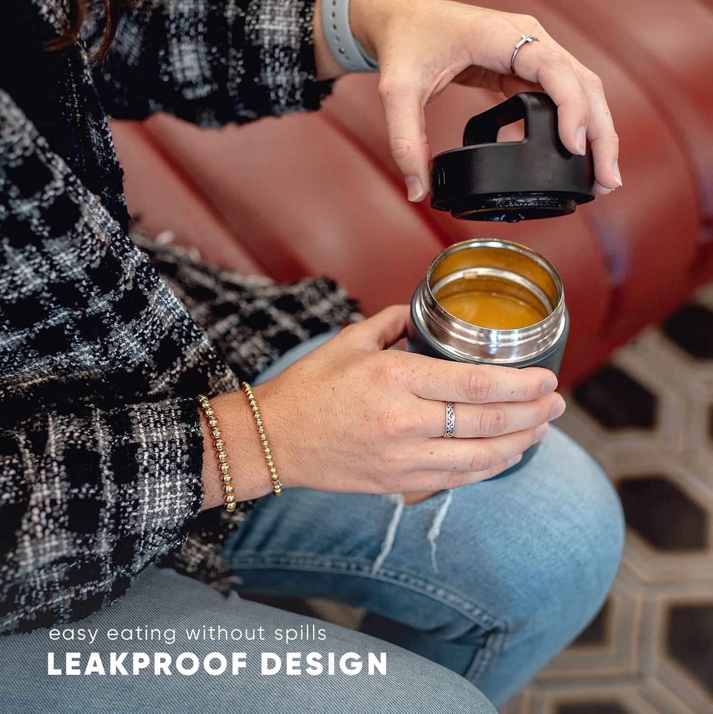 Simple Modern Food Jar for Hot Food | Reusable Stainless Steel Vacuum Insulated Leak Proof Lunch Storage for Smoothie Bowl, Soup, Oatmeal | Provision Collection | 16oz | Deep Ocean