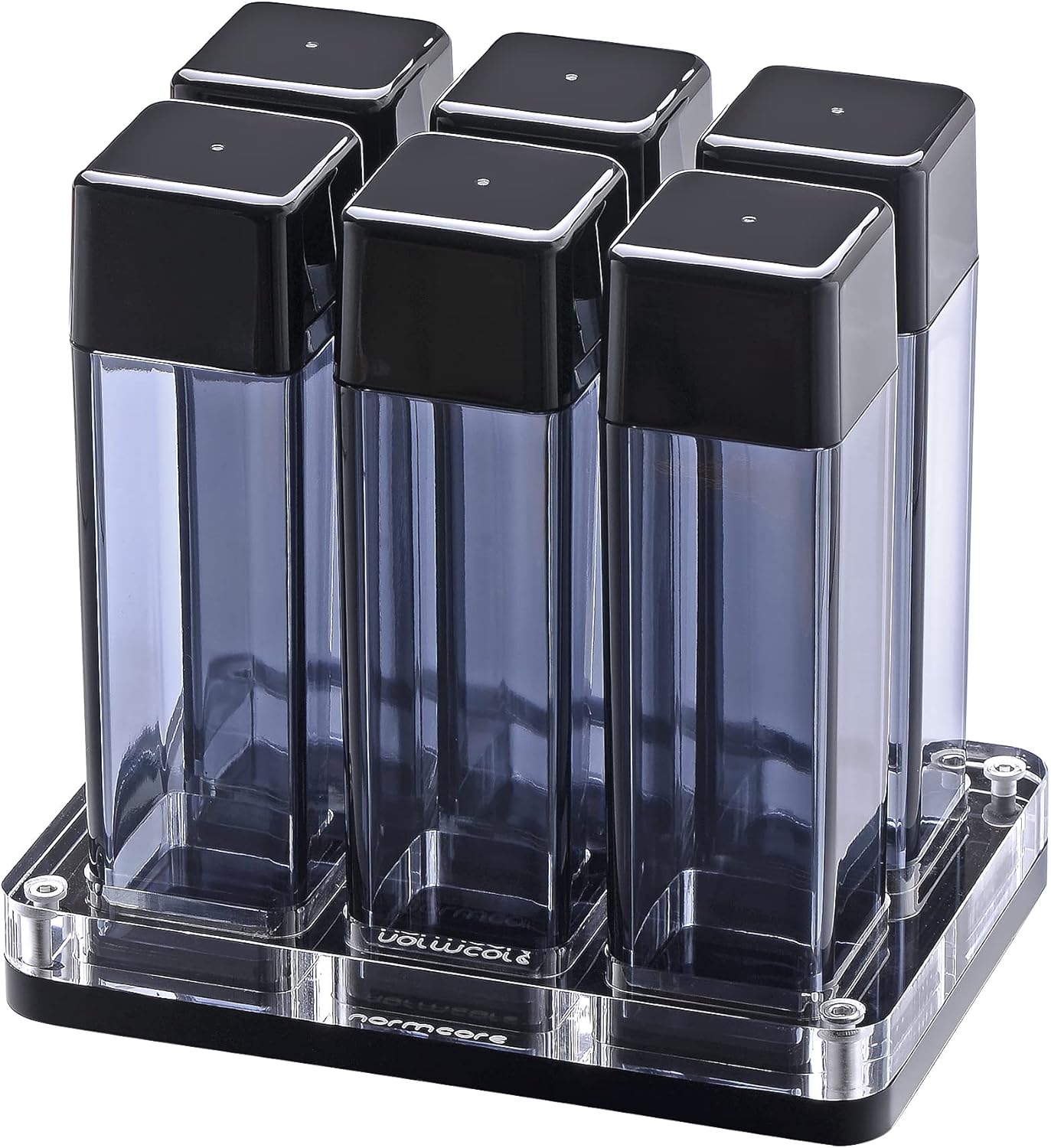 Normcore Single Dose Coffee Bean Storage - 6 pcs Coffee Bean Cellars with Stand & Hopper - Espresso Bean Storage Set - One-Way Exhaust Valve - Patent Pending - Capacity 25-28g