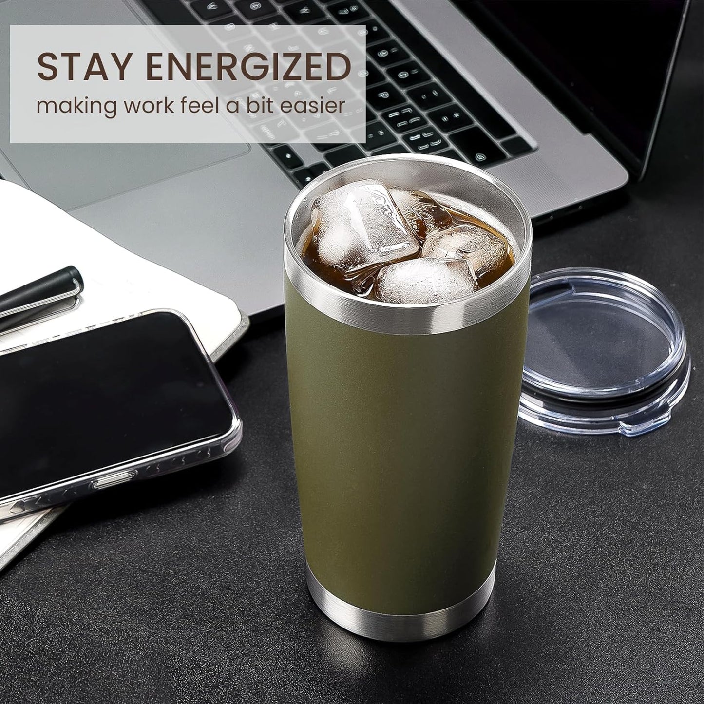 MEWAY 20oz Tumbler 12 Pack Double Wall Vacuum Insulated Travel Mug Bulk, Mix Color Stainless Steel Tumblers with Lid and Straw, Durable Powder Coated Coffee Cups for Cold & Hot Drinks（Mix Color, 12