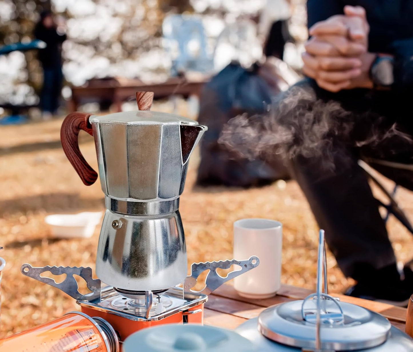 AGOGO Milano Moka pot, Stovetop Espresso maker, Greca Coffee Maker, Stovetop coffee maker and espresso maker percolator With Paper Filter 6 Cup Original Silver