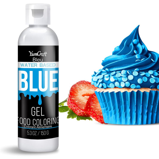 Food Coloring Gel - Vibrant Color Gel Food Coloring for Cake Decorating, Baking, Easter Egg, Icing - Tasteless Food Color Dye for Fondant, Cooking, Slime, Airbrush (Blue, 5.3oz)
