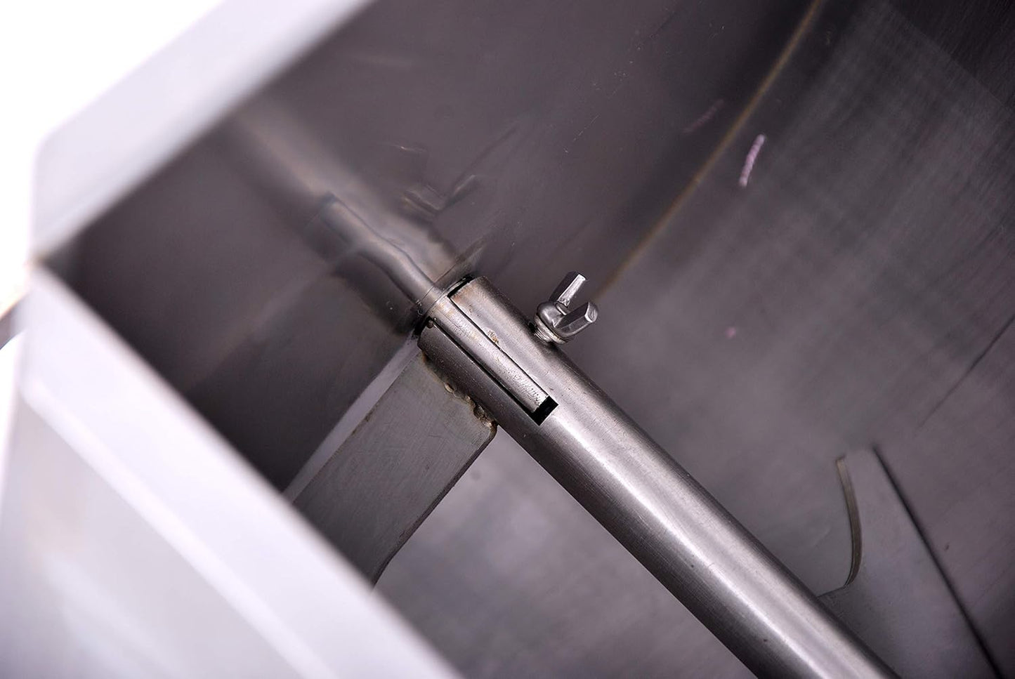 CMI Commercial Stainless Steel Manual Meat Mixers with Lid,40Lb/20L Tank,(Mixing Maximum 30-Pound for Meat),Sausage Mixer Machine Meat Processing Equipment With Gear