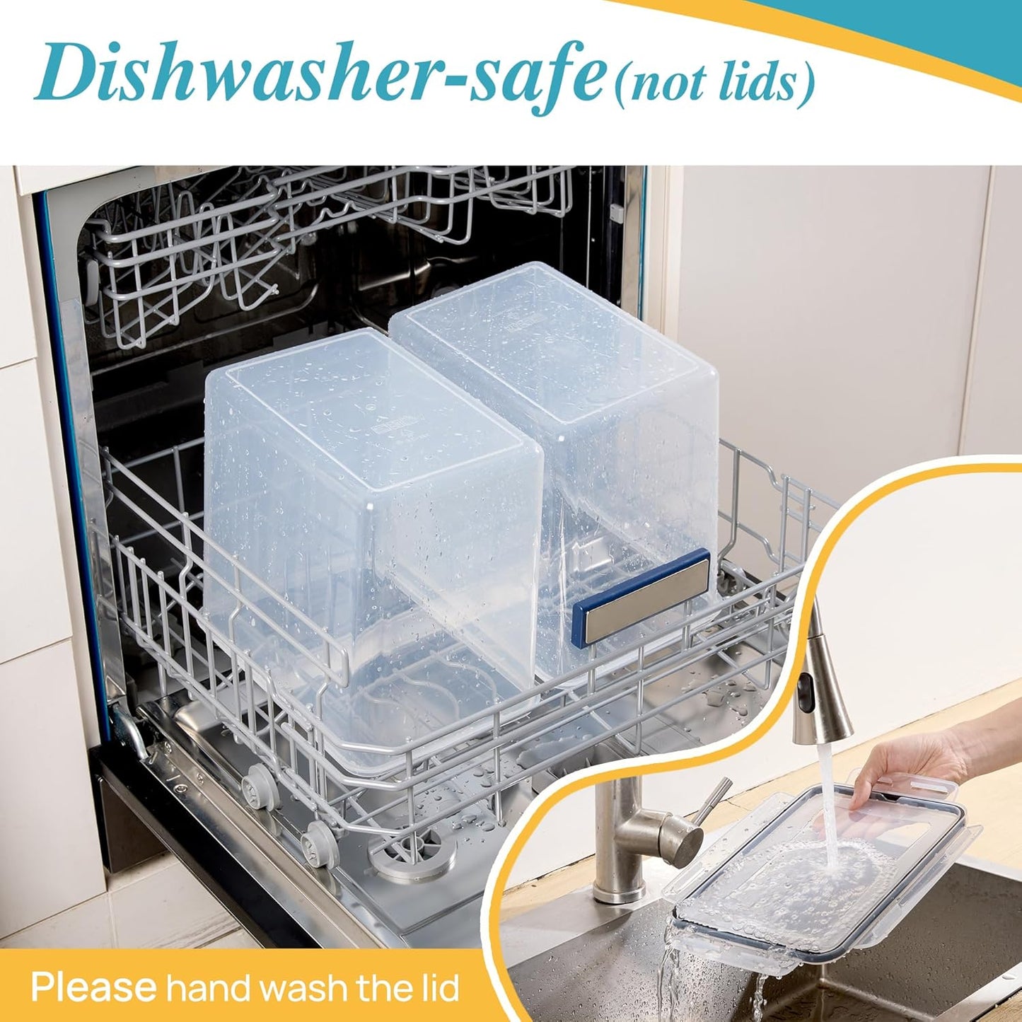 Vtopmart 8.5L 2 Pack Extra Large Flour Sugar Storage Containers for 20lbs flour, Airtight Kitchen Pantry Organization Canisters with Lids for Bulk food, Rice, Baking Supplies, BPA Free, Black