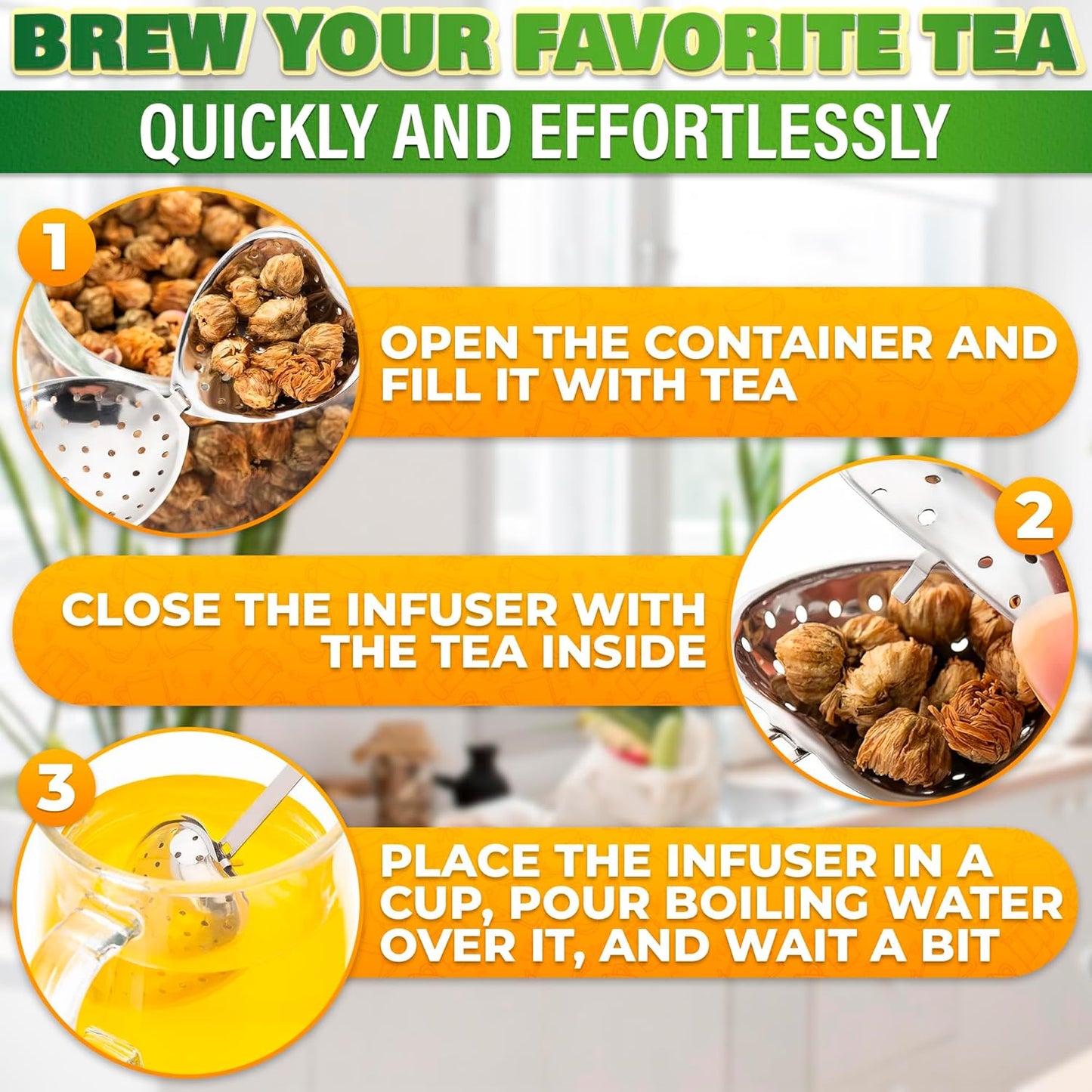 Heart Tea Infuser for Loose Leaf Tea Steeper – 10 Pcs Rust-Resistant Stainless Steel Diffusers with Sturdy Clasp – Easy Brewing, No Loose Leaves, Great for Parties & Gifting