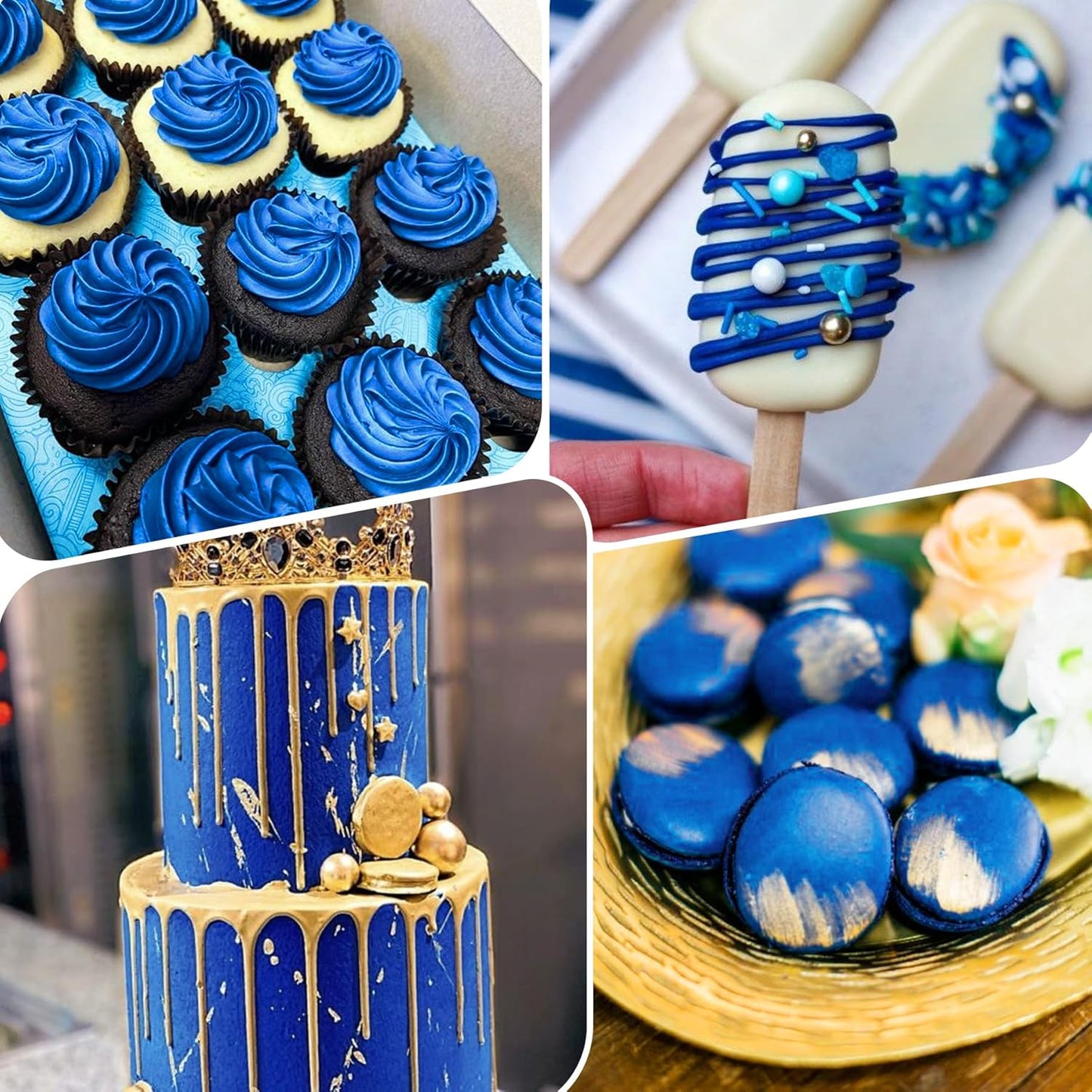 Food Coloring Gel - Vibrant Color Gel Food Coloring for Cake Decorating, Baking, Easter Egg, Icing - Tasteless Food Color Dye for Fondant, Cooking, Slime, Airbrush (Navy, 5.3oz)