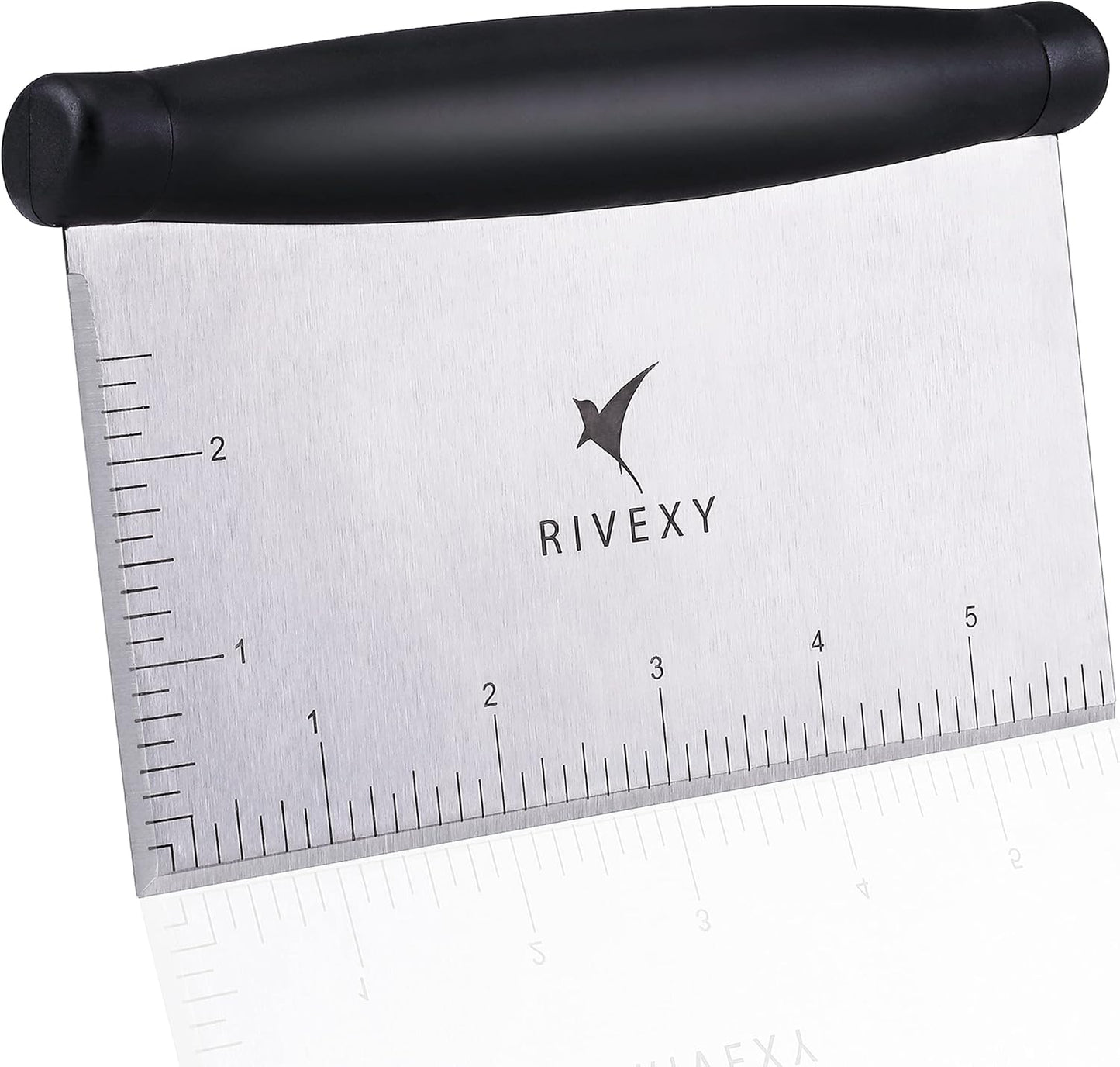 Stainless Steel Griddle Scraper for Flat Tops, Multipurpose Bench Scraper for Kitchen & Outdoor BBQ, Durable Bread Dough Cutter, Grill Scraper for Chopping, Dicing, Mixing Food and Cleaning