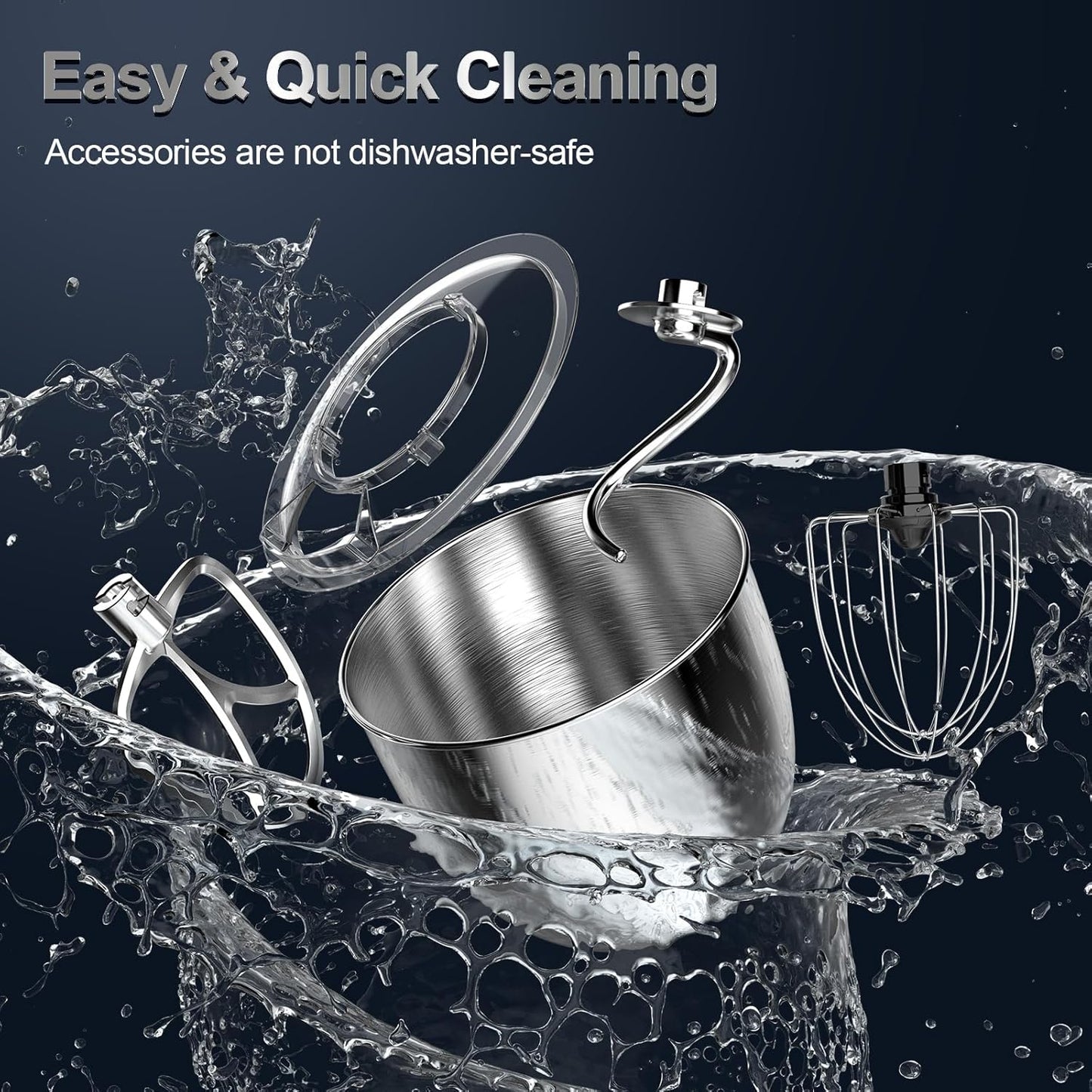 Stand Mixer, 6.5QT 10-Speed Tilt-Head Electric Stand Mixer, 3-In-1 Kitchen Mixer with Bowl, Dough Hook, Whisk and Beater, Food Mixer for Baking, Cake and Most Home Cooks, Pink