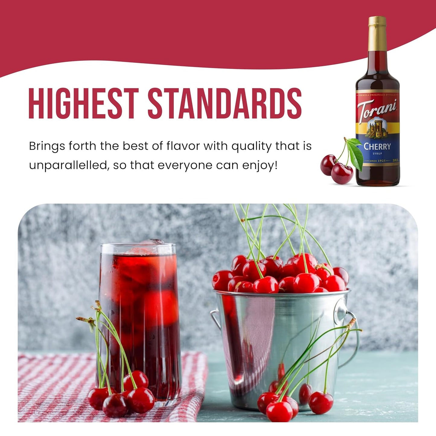 Jimoco Barista Bundle – Jimoco® Syrup Pump + Torani® Cherry Syrup, 25.4 oz