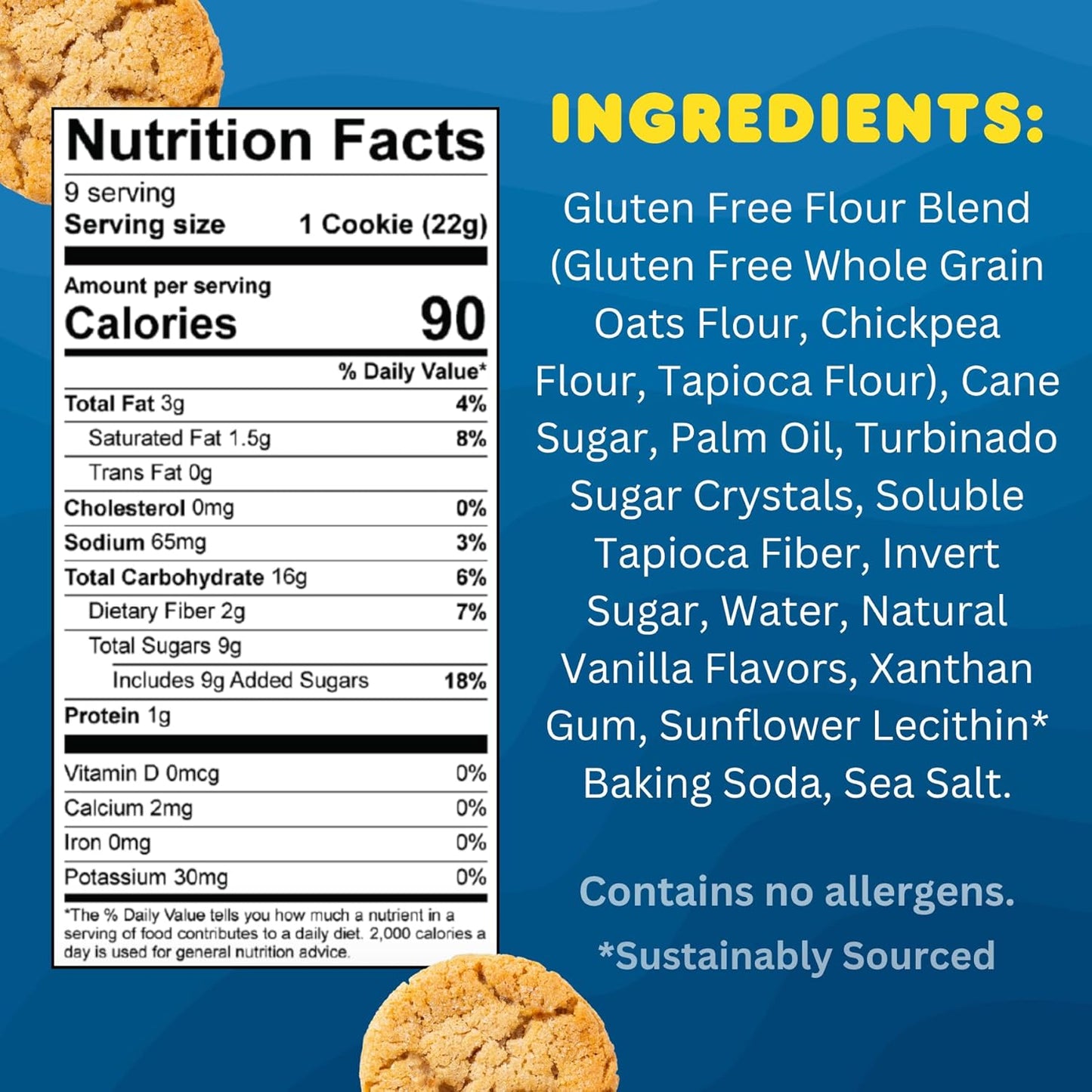 Whoa Dough Ready to Bake Cookie Dough Sugar Cookie – Certified Non-GMO, Kosher, Gluten Free – Plant-Based Snack Dough Made with Real Ingredients – 12 Pack