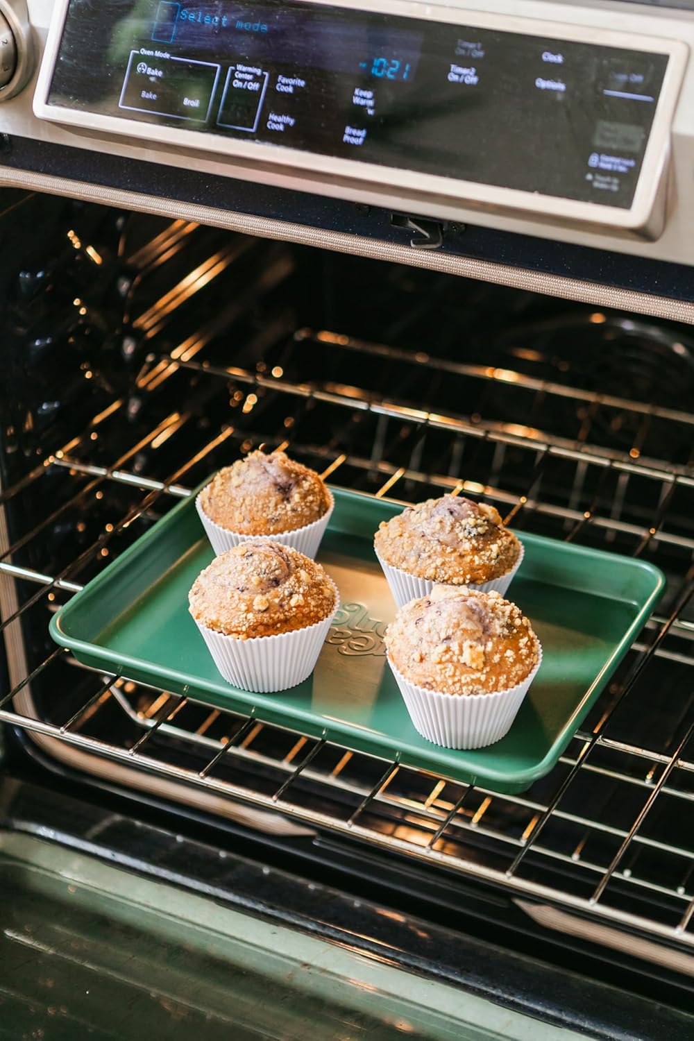 The Silicone Kitchen Reusable JUMBO Silicone Baking Cup, Non-Toxic, BPA Free, Dishwasher Safe, Jumbo, 12 Pack, White Blue Green