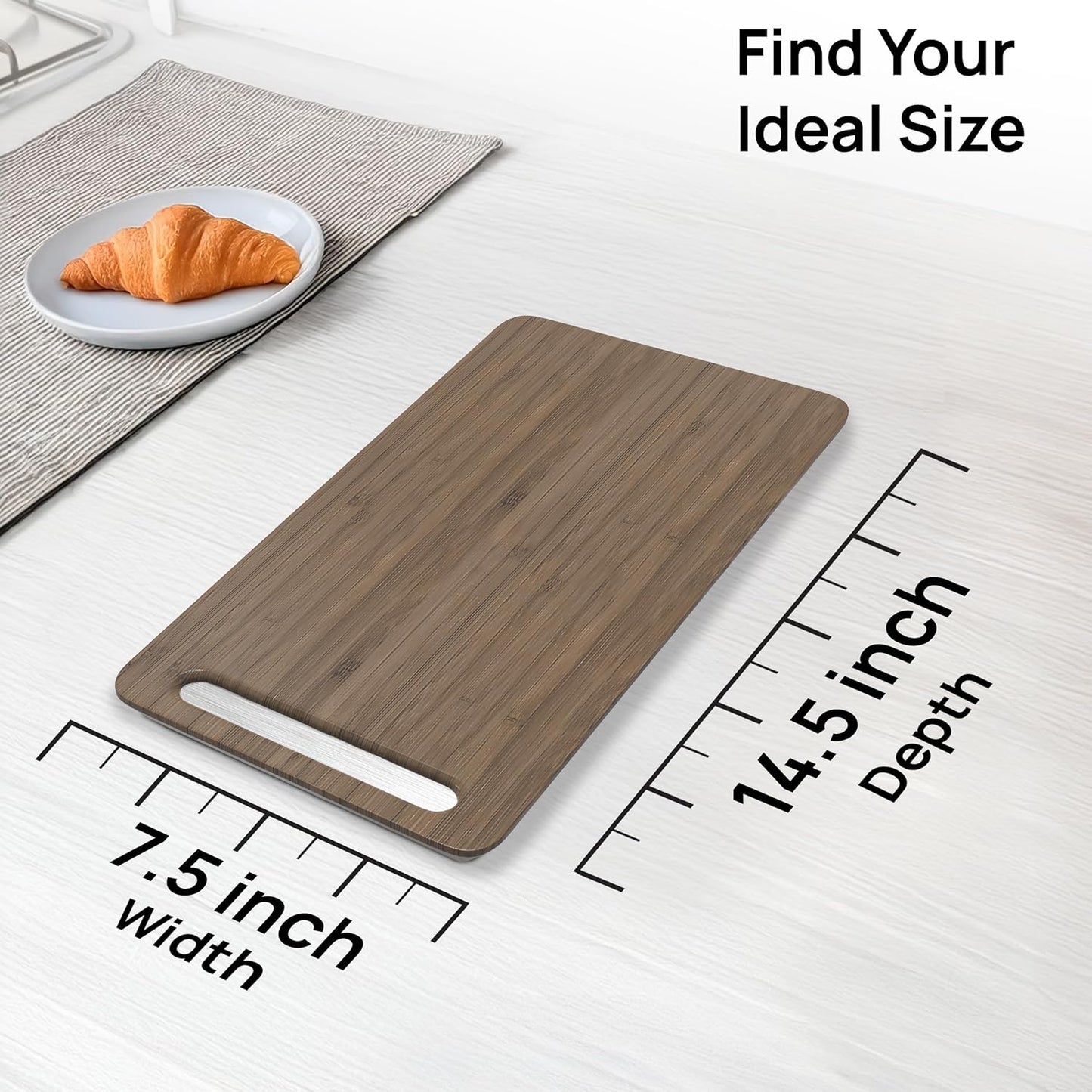 Ibyx Elegant Sliding Tray for Your Coffee Maker & Heavy Kitchen Appliances - Sturdy, Slides Easily from Under The Cabinet (Brown, 7.5”W x 14.5”D)