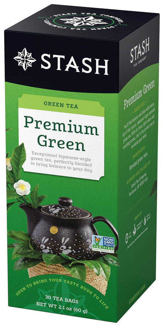Stash Tea Premium Green Tea, 6 Boxes of 30 Tea Bags Each (180 Tea Bags Total)