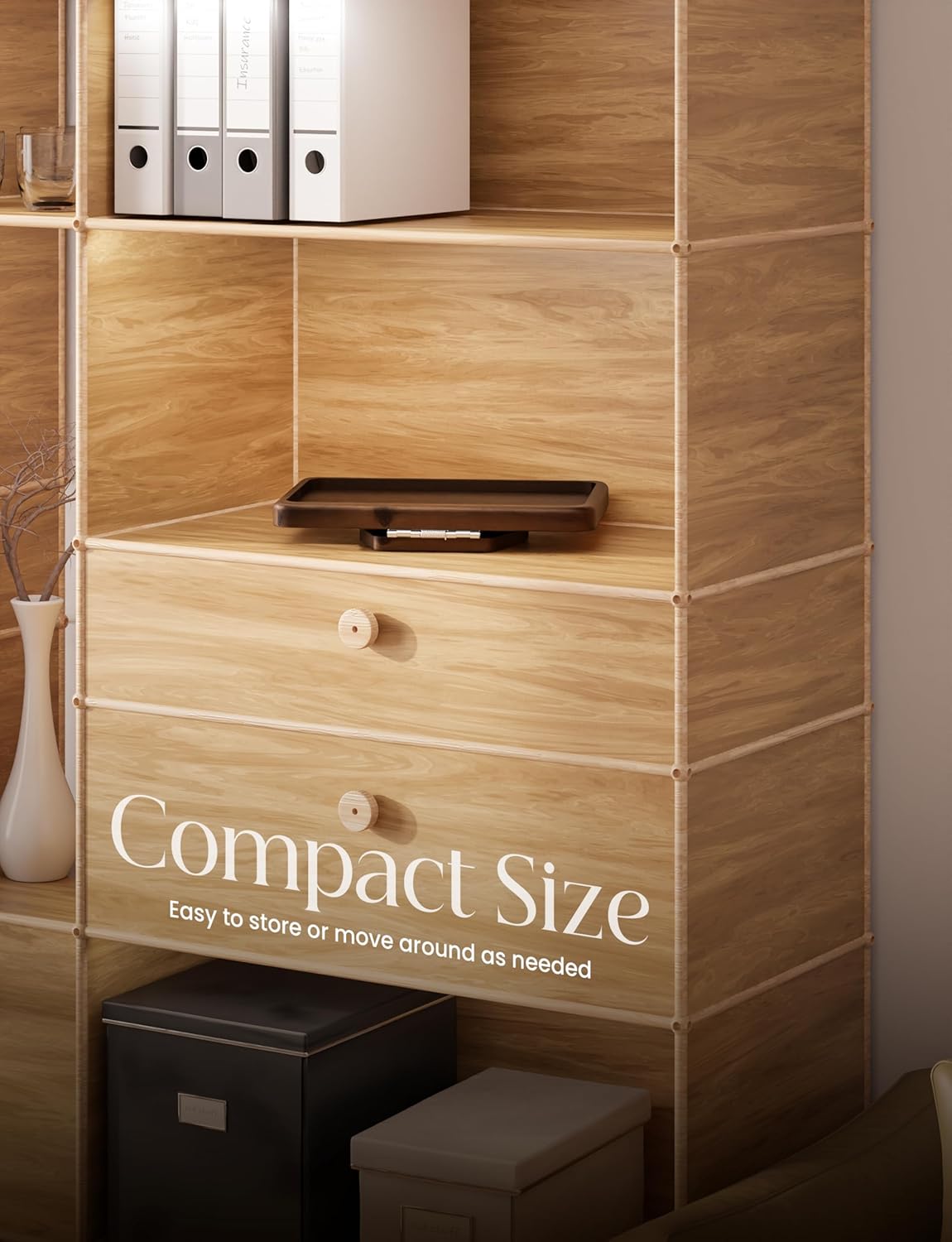 Tinamo Acacia Sofa Arm Tray, Rectangle Couch Armrest Table - Couch Accessories, Armchair Caddy, Clip on Tray for Home Sofa Living Room, Sofa Arm Table (Walnut, 13.75" D x 9.5" W x 1" H)