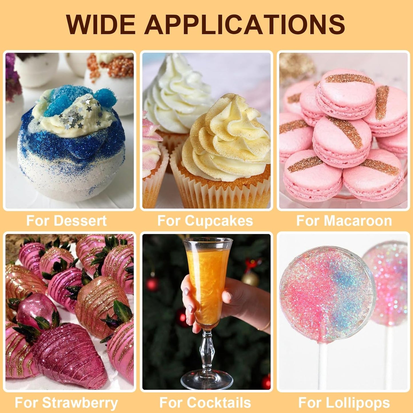 Green Edible Glitter - 15g Food Grade Luster Dust Powder, Cake Decorating Sprinkle Glimmery Dust for Drinks, Wine, Fondant, Chocolate, Candy, Cookie, Vegan