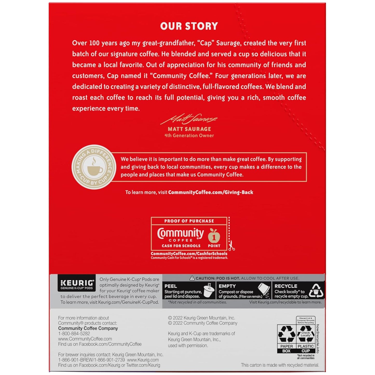 Community Coffee Pecan Praline Flavored 24 Count Coffee Pods, Medium Roast, Compatible with Keurig 2.0 K-Cup Brewers, 24 Count (Pack of 1)