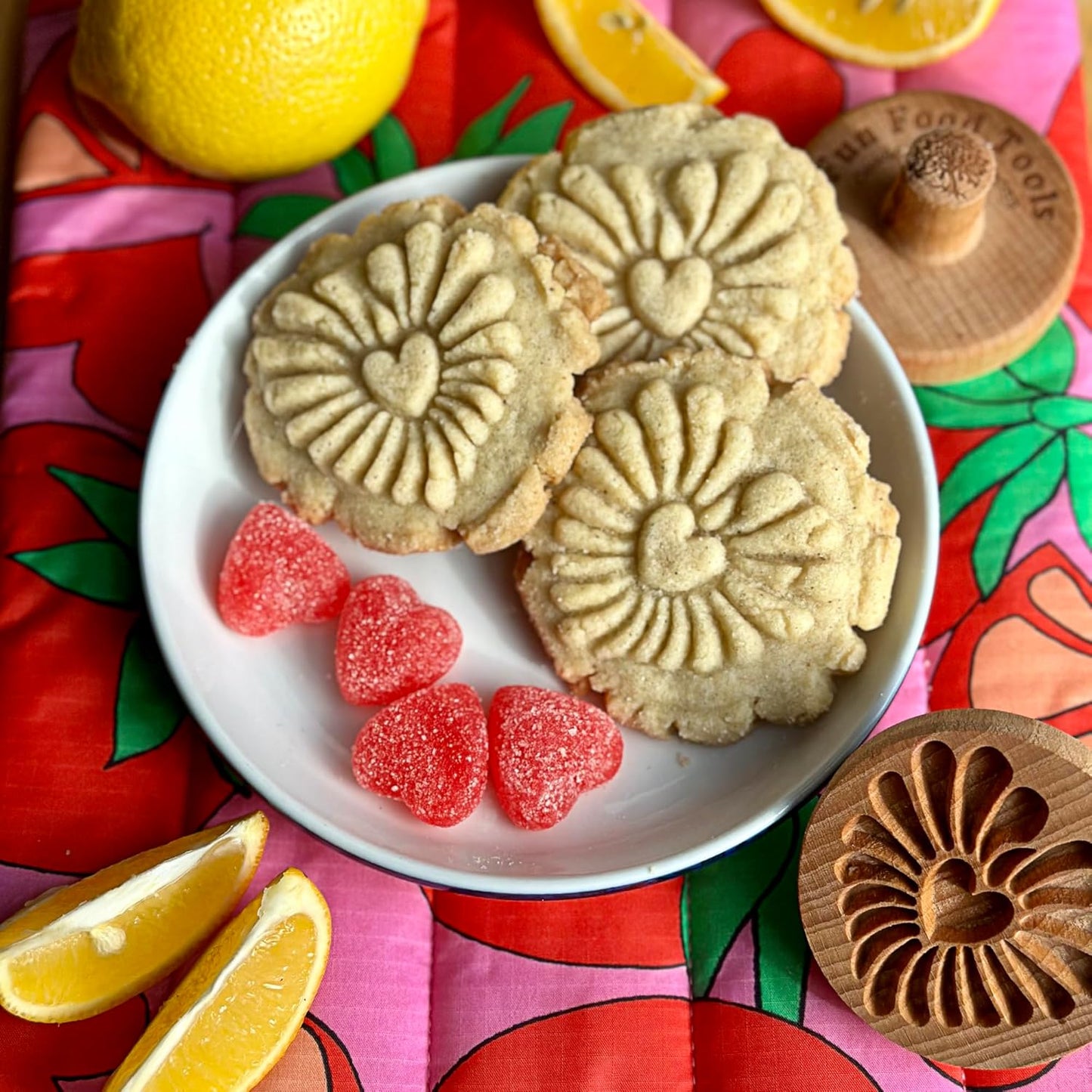 Wood Cookie Stamp, 2.5 Inch (Heart Love CS-054)