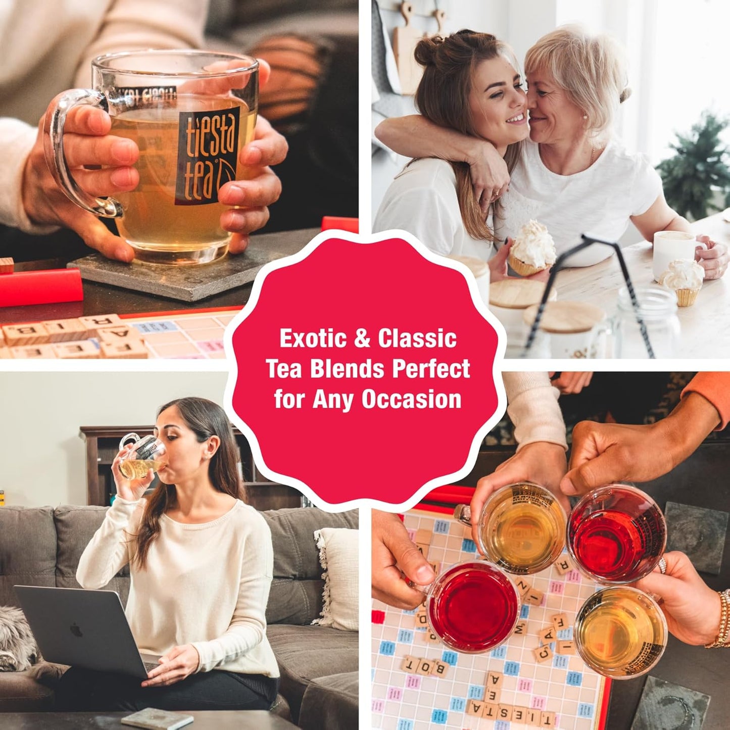 Tiesta Tea - Passion Berry Jolt, Loose Leaf, Raspberry Passion Fruit Black Tea, Premium Blend, Caffeinated Black, Make Hot or Iced Brews Up to 200 Cups, 16oz Resealable Bulk Pouch