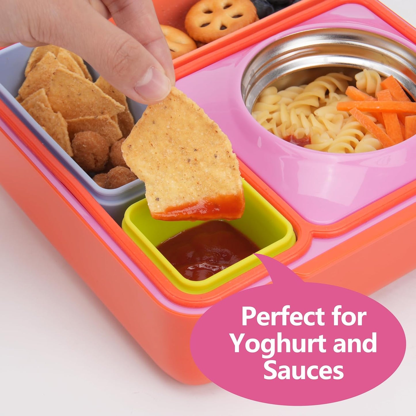 Silicone Dips Containers Compatible with OmieBox, 4 Pack Salad Dressing Container To Go for Most Bento Lunch Box, Small Snack Condiment Container with Lids for kids