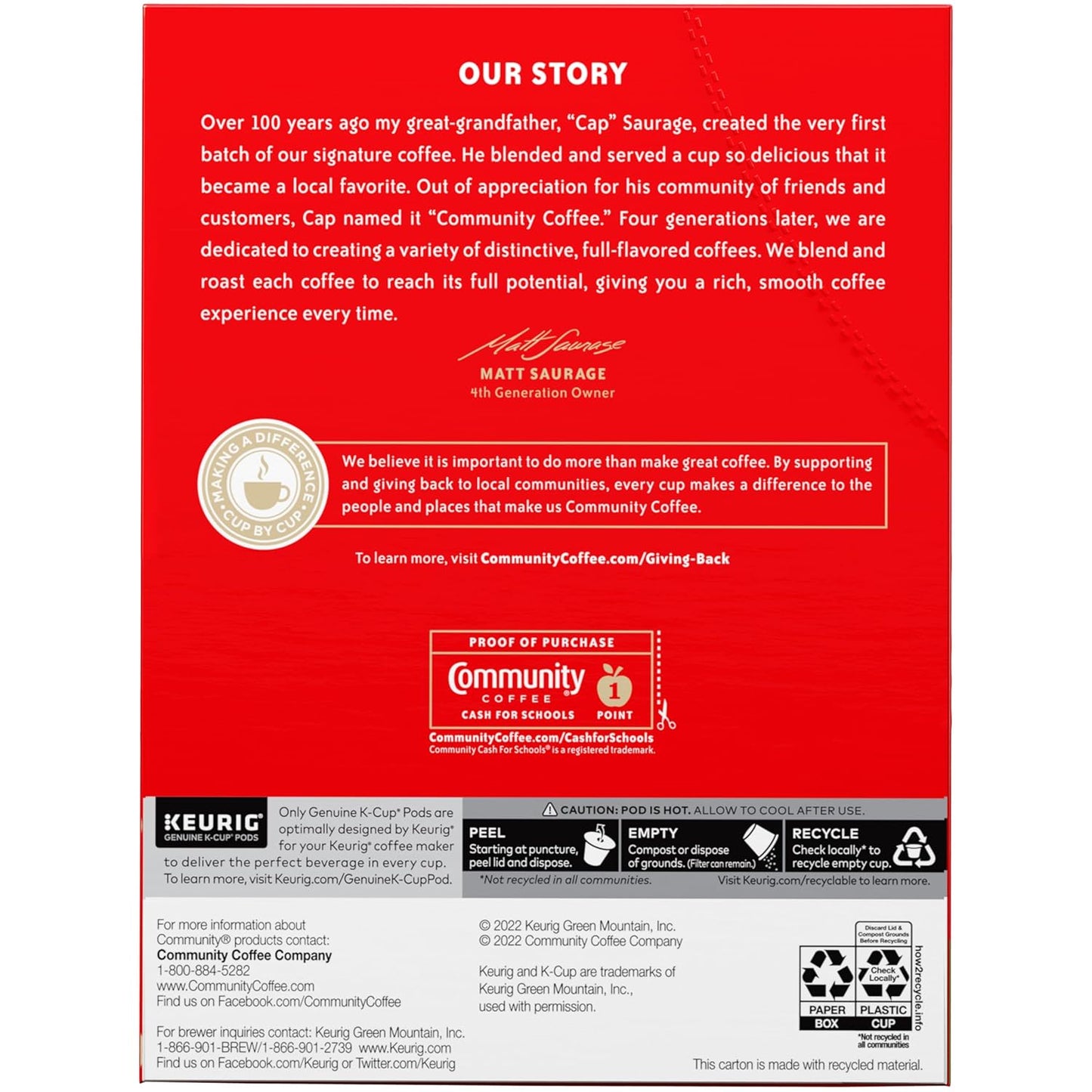 Community Coffee Breakfast Blend 24 Count Coffee Pods, Medium Roast, Compatible with Keurig 2.0 K-Cup Brewers, 24 Count (Pack of 1)