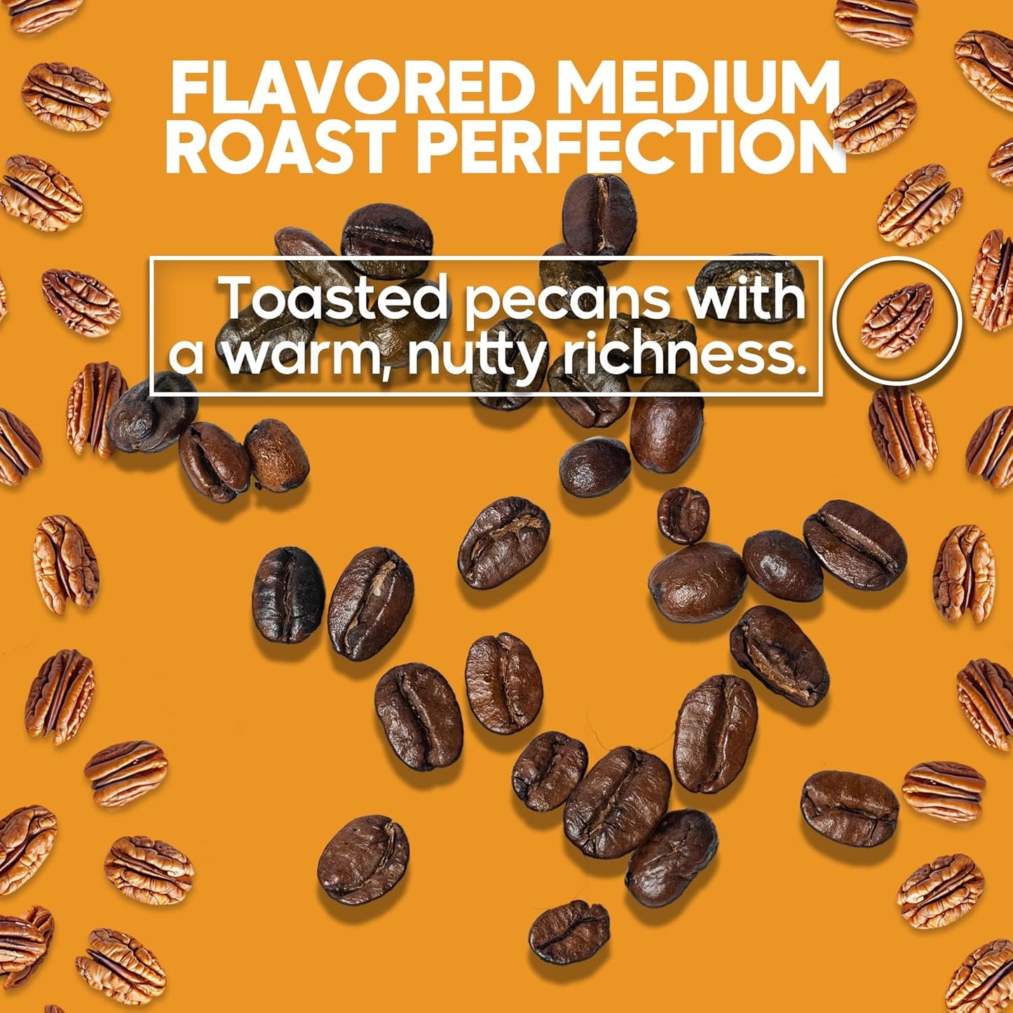 Sarasota Coffee Flavored Ground Packets | Southern Texas Butter Pecan | Gourmet Medium Roast Bulk Coffee Packs | Low Acid Mold Free Individual Pouches for 12 Cup | 2.5 Ounce Bags, 36 Count