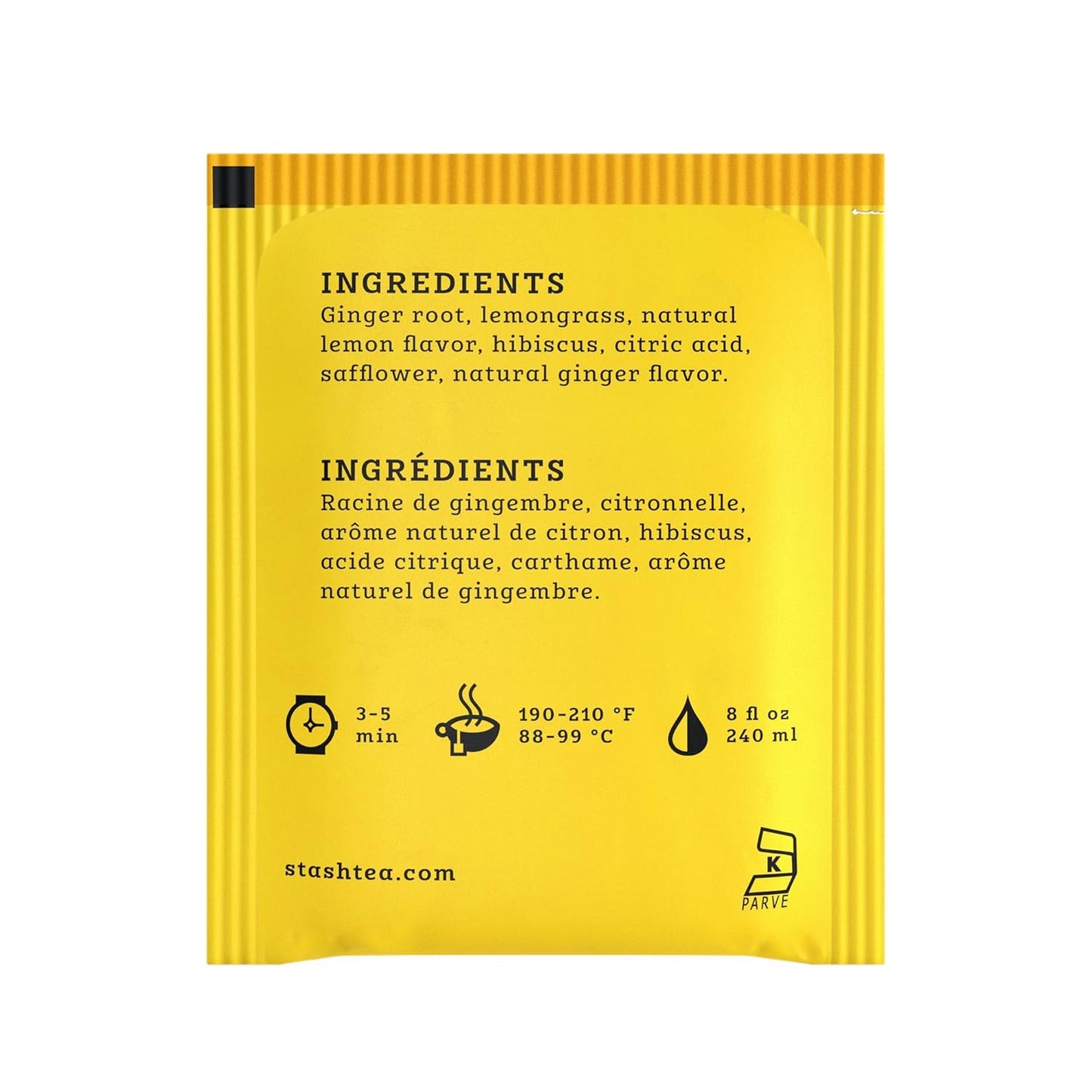 Stash Tea Lemon Ginger Herbal Tea, 6 Boxes of 30 Tea Bags Each (180 Tea Bags Total)