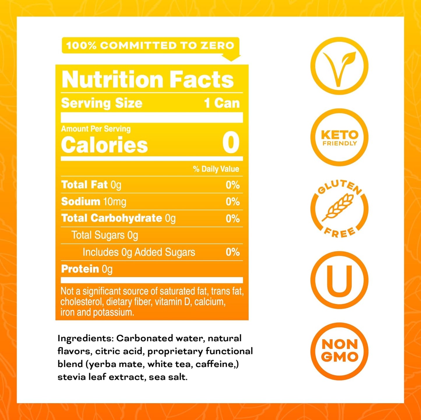 Yerbaé Mango Passion Fruit Functional Energy Drink - 0 Sugar, 0 Calories, 0 Carbs. Yerbae is Energized by Yerba Mate, Plant-Based, Healthy Alternative to Sugary Energy Beverages, 16oz cans (12 Pack)