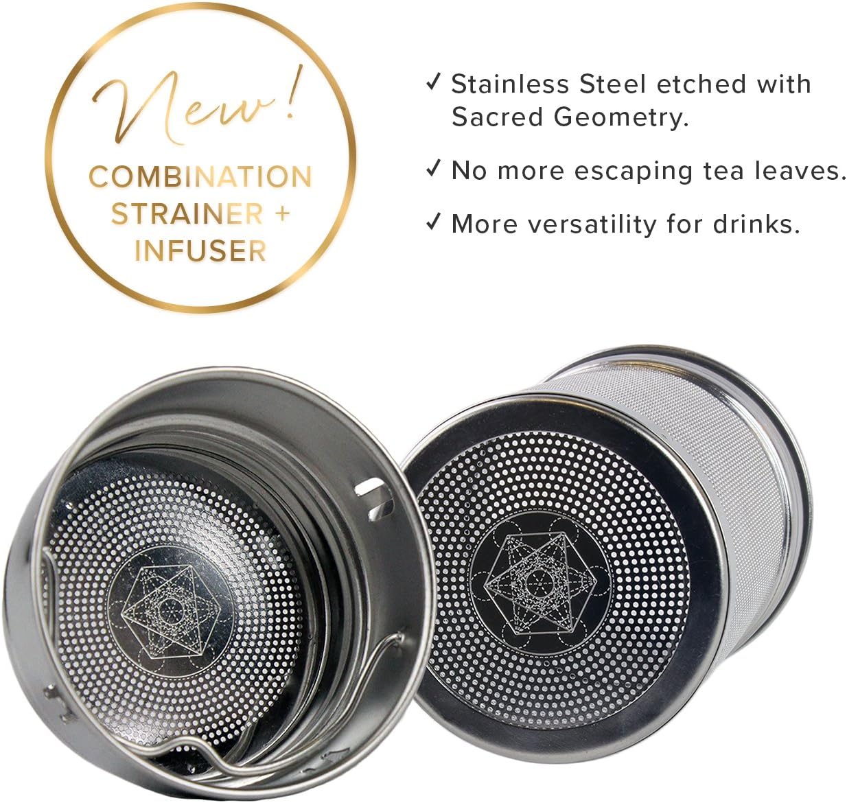 Sacred Lotus Love Double-Walled Glass Tea Infuser Bottle - Portable Travel Mug with Strainer and Sleeve for Loose Leaf Tea, Coffee, Smoothies - Insulated Tumbler with Lid for Hot and Iced Beverages