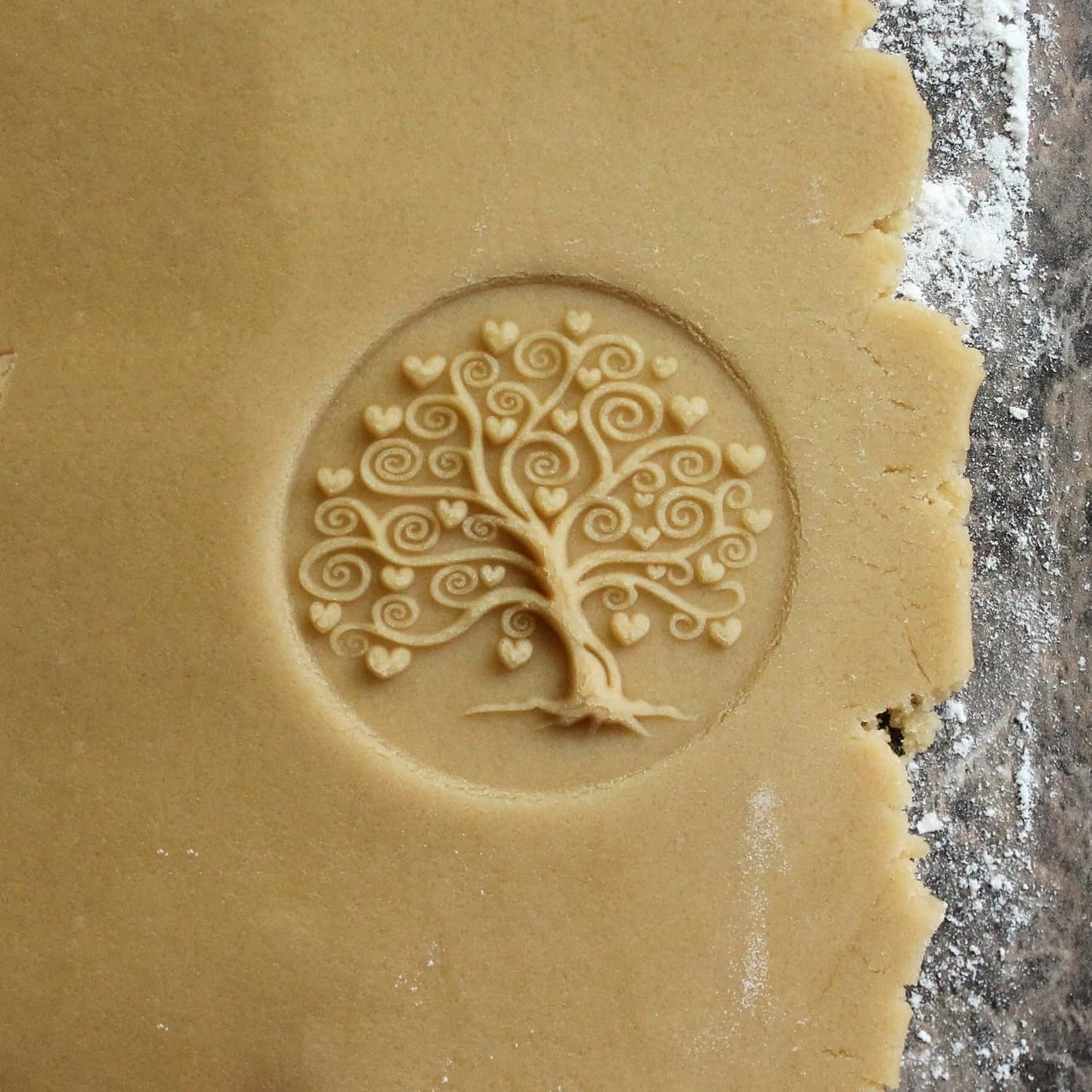 Wood Cookie Stamp, 2.5 Inch (Tree of Love CS-059)
