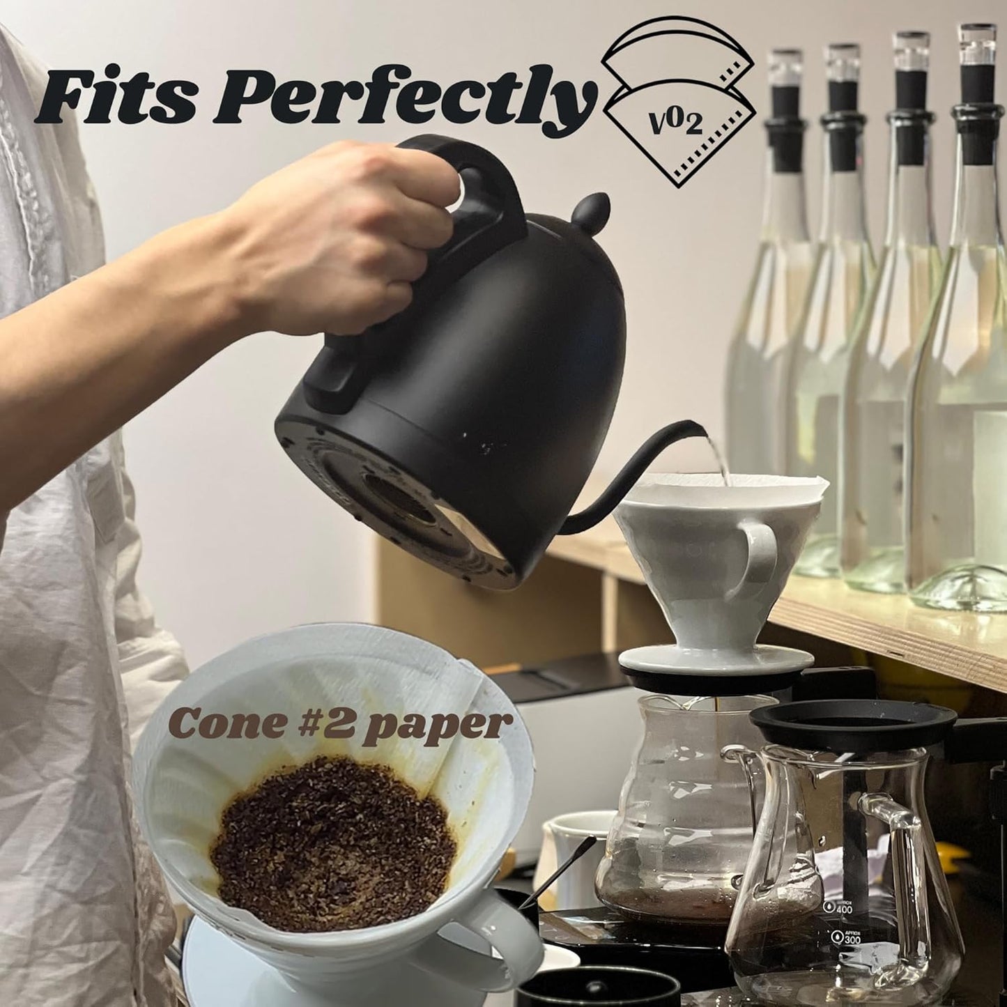 Pour Over Coffee Dripper - Ceramic Pour Over Coffee Maker Cone, Porcelain Coffee Drip, Pour Over Single Cup, Manual Brew Maker for Home, Cafe, Office - 1-4Cup, V60 Size 02 (Red)