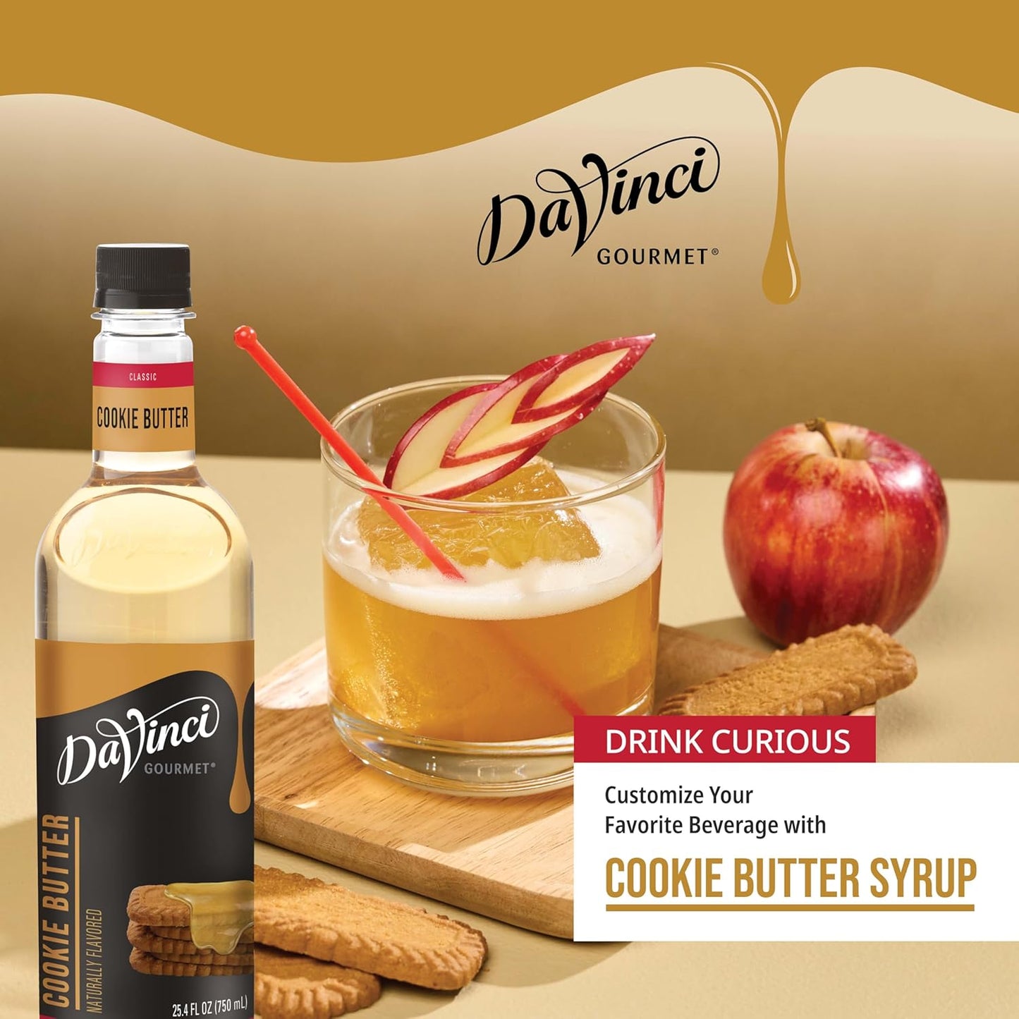 DaVinci Gourmet Cookie Butter Syrup, 25.4 Fluid Ounces (Pack of 1)
