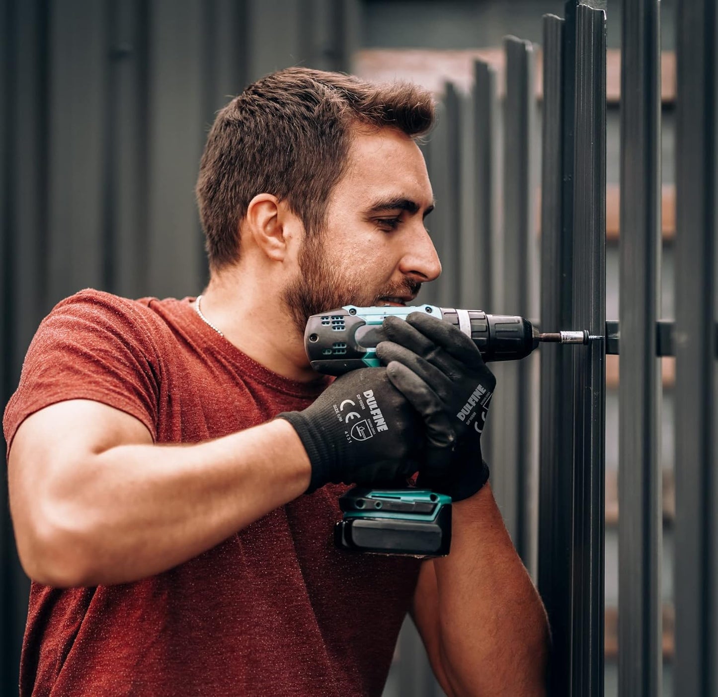 Safety Work Gloves PU Coated for Men and Women-12 Pairs,Black Seamless Knit Glove with Two Fingers Touchscreen,Ideal for General Duty Work (X-Large)