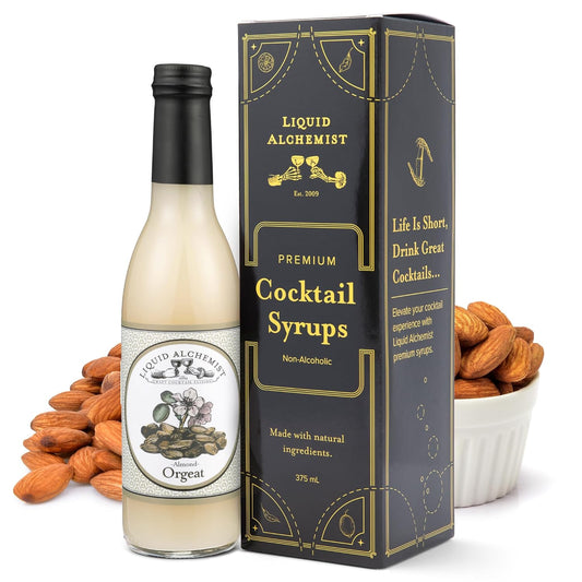 Liquid Alchemist Orgeat Syrup for Cocktails - Real Ingredients Make Our Almond Syrup the Perfect Mai Tai Mix - Non-GMO, Gluten Free & Vegan (12 oz)