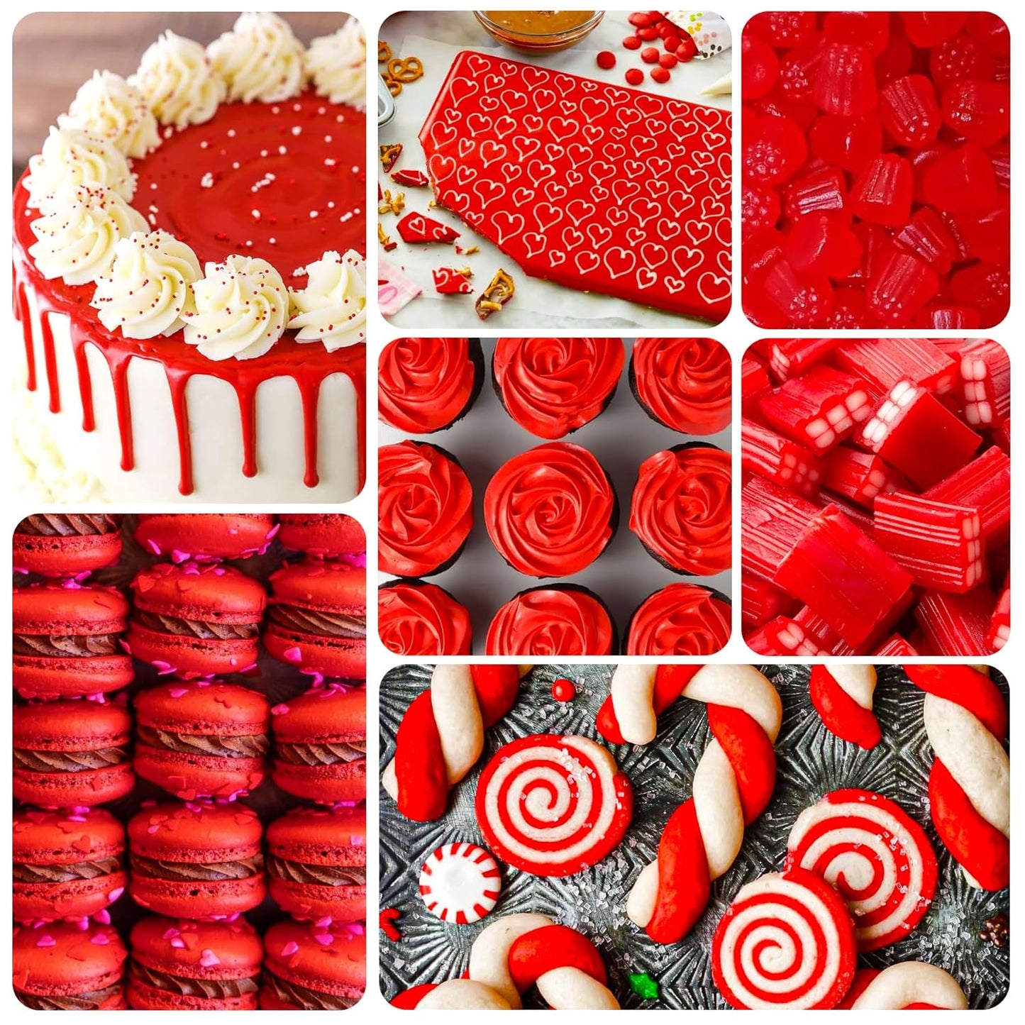 Gel Food Coloring - 3.5 fl.oz Vivid Food Coloring Gel for Baking, Cake Decorating, Cookie, Fondant, Macaron - Tasteless Concentrated Edible Food Color Dye for Icing, Slime, Drinks, DIY Crafts (Red)