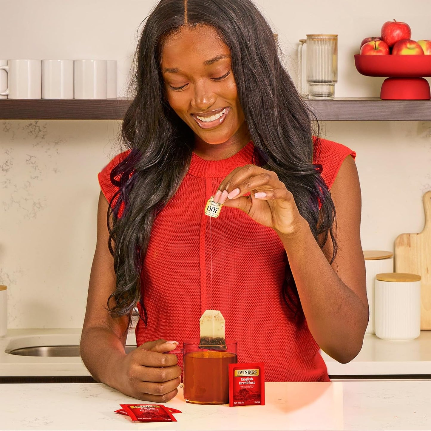 Twinings English Breakfast Black Tea Individually Wrapped Bags, 20 Count (Pack of 6), Flavourful, Robust, Caffeinated, Enjoy Hot or Iced, 120 Teabags