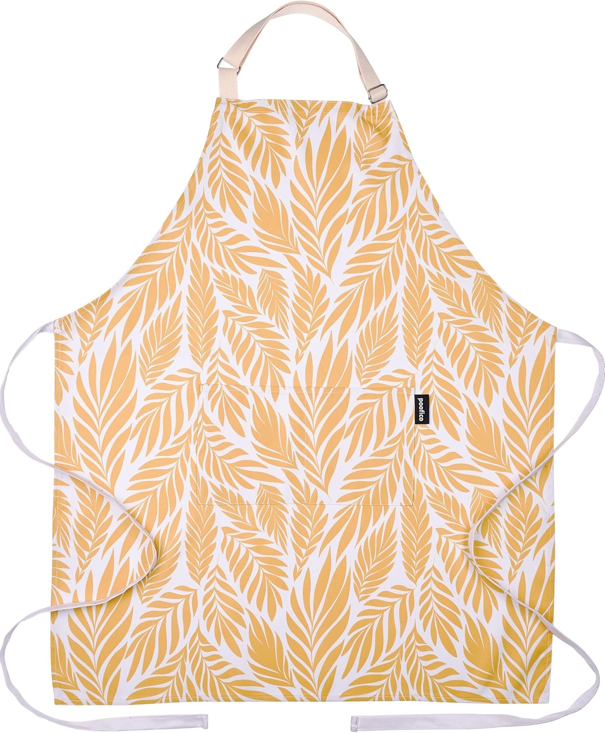 Premium Adjustable Cooking Aprons for Women with Pockets| Poly-Cotton Waterproof Kitchen Apron| Cute Floral Design, Long Ties