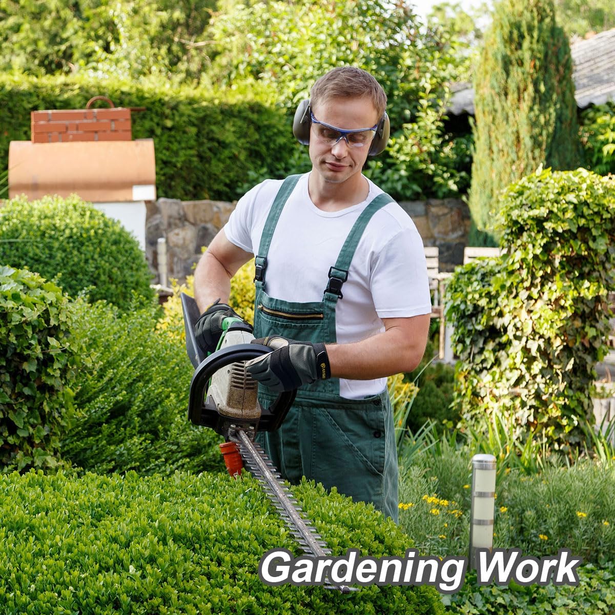 KAYGO Work Gloves For Men, KG125M Mechanic Utility Work Gloves for All Purpose, Excellent Grip, Heavy Duty, Improved Dexterity, Touch Screen, Large